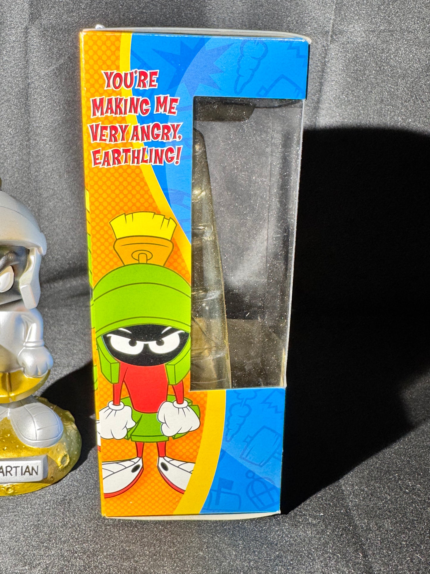 Marvin the Martian Funko Wacky Wobbler – Silver & Gold Edition – 2007 with Box- Looney Tunes-Warner Brothers
