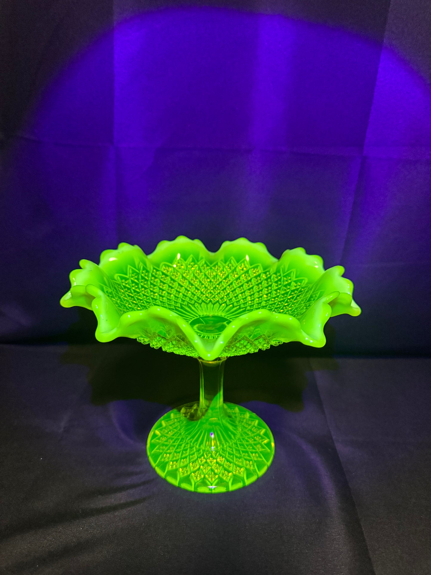 Uranium Davidson Primrose Pearline Somerset Comport – Large Footed Dish (RD 254027)