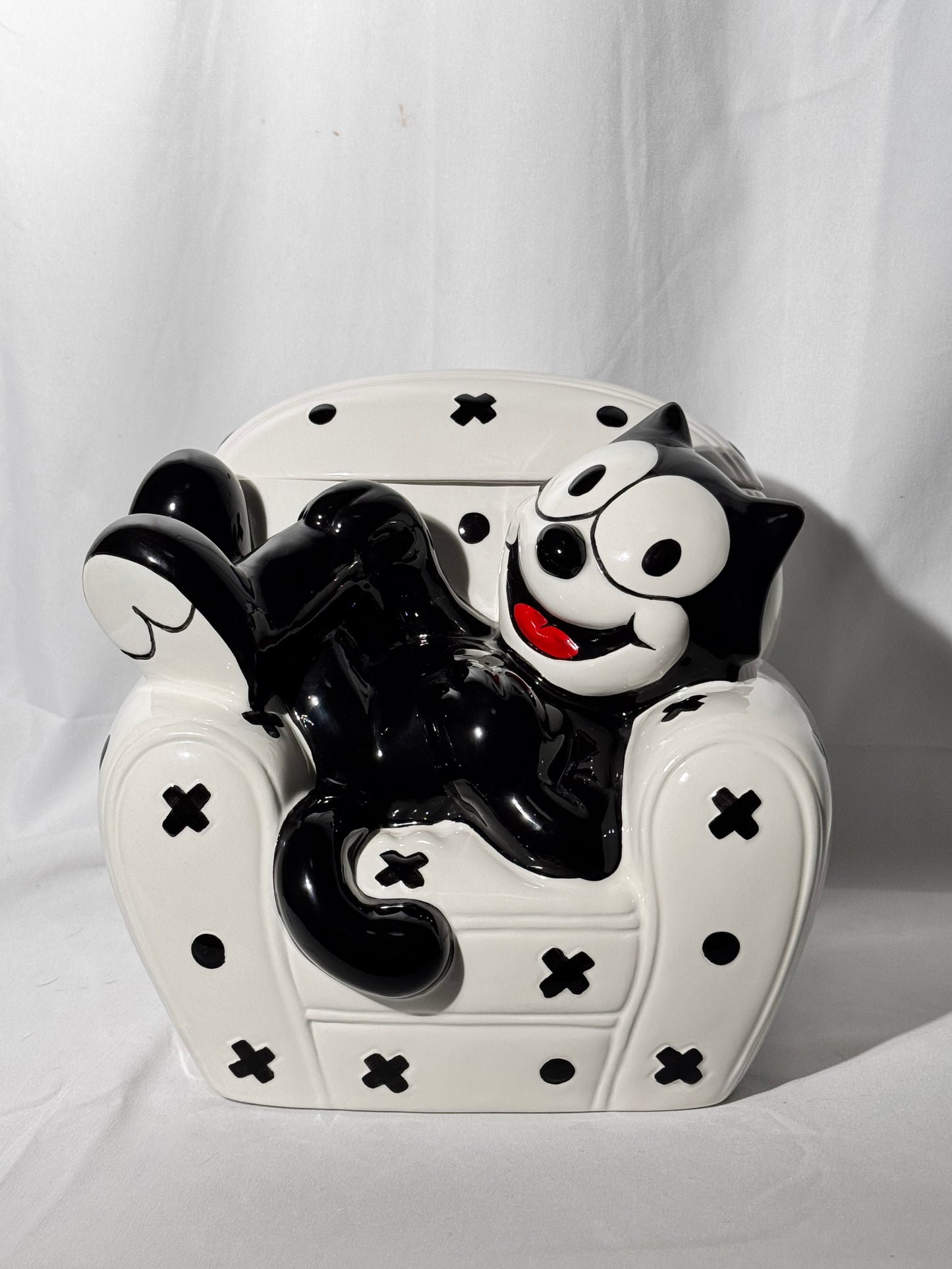 Felix the Cat - 9 1/2” Cookie jar - Clay Art -1997