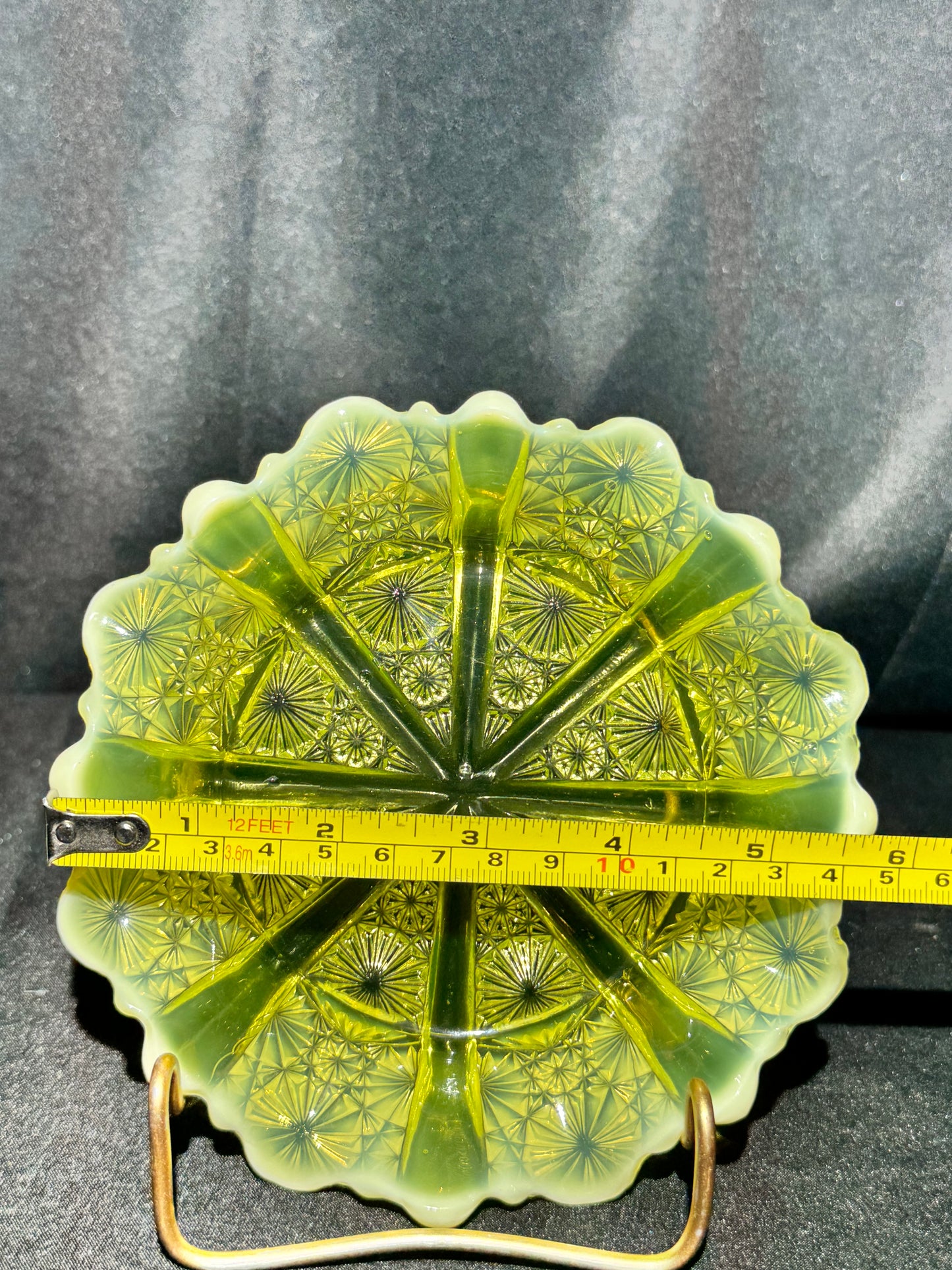 Uranium Davidson Lady Chippendale Primrose Pearline Bowl (RD 176566) 6” Round