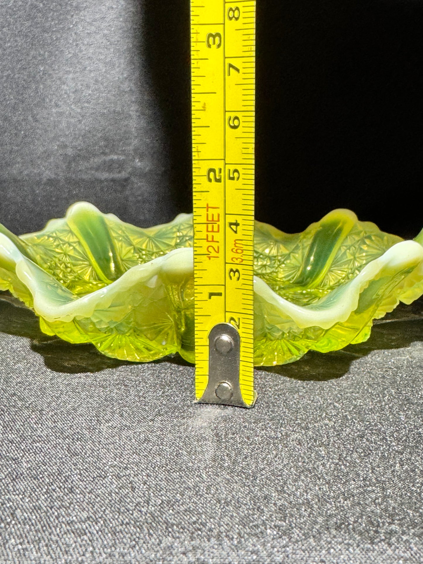 Uranium Davidson Lady Chippendale Primrose Pearline Bowl (RD 176566) 6” Round