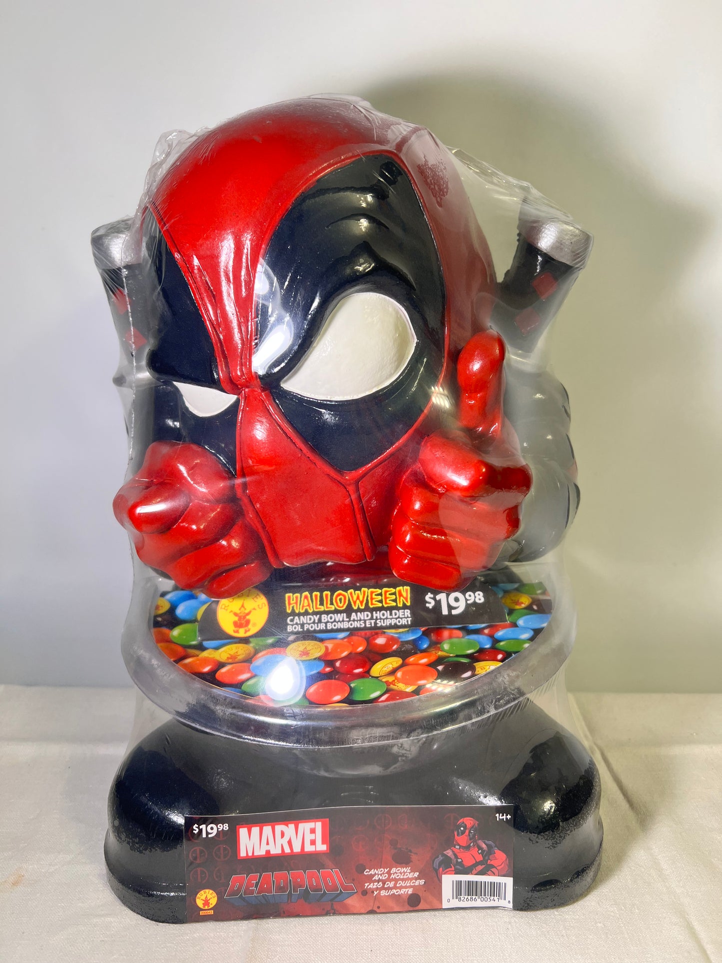 Dead Pool- Halloween candy bowl and holder- 14 1/2”- Marvel