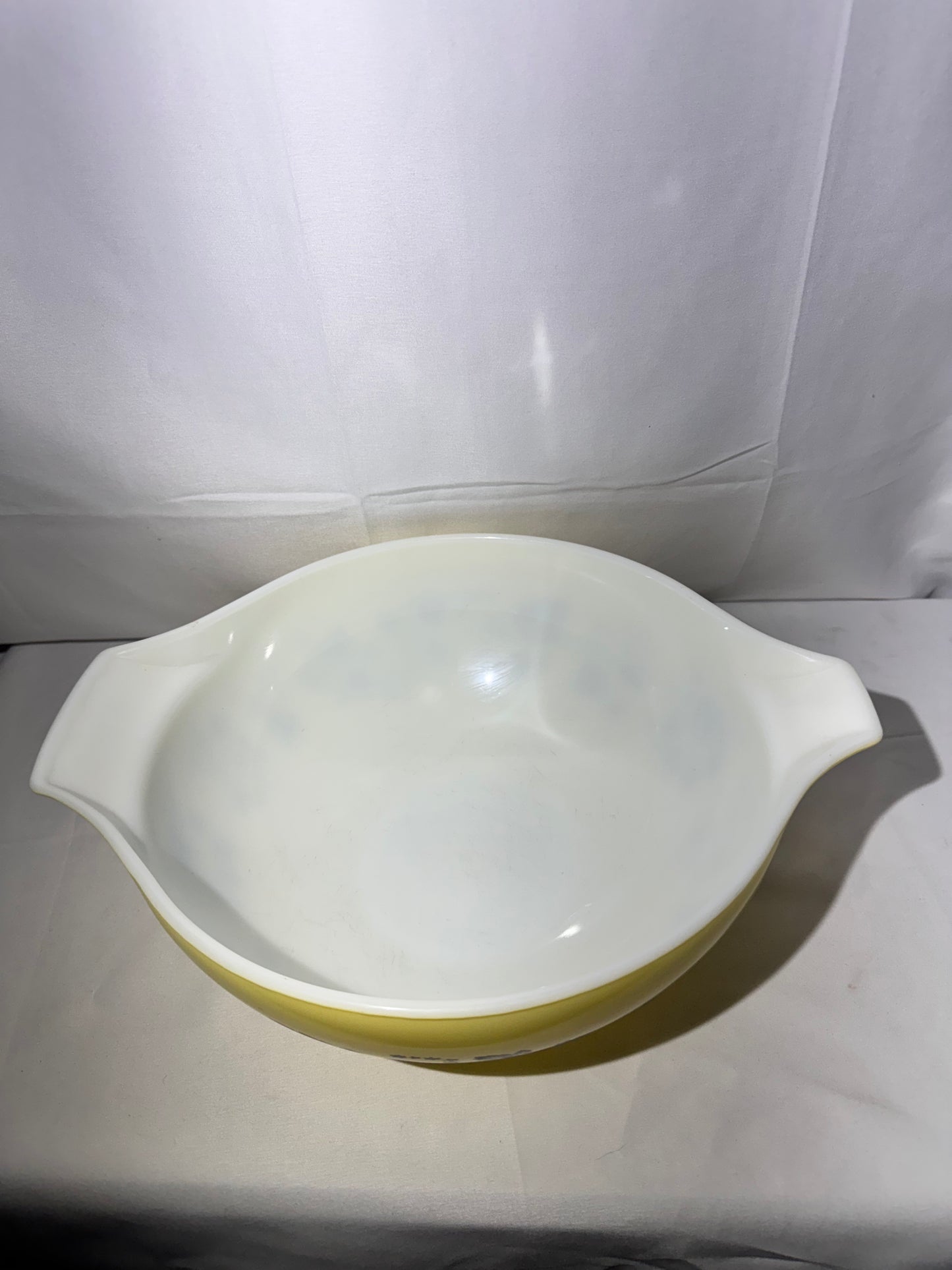 Vintage Pyrex Gooseberry Cinderella Mixing Bowl Set – Yellow, White & Black – 4 Piece Complete Set (441, 442, 443, 444)