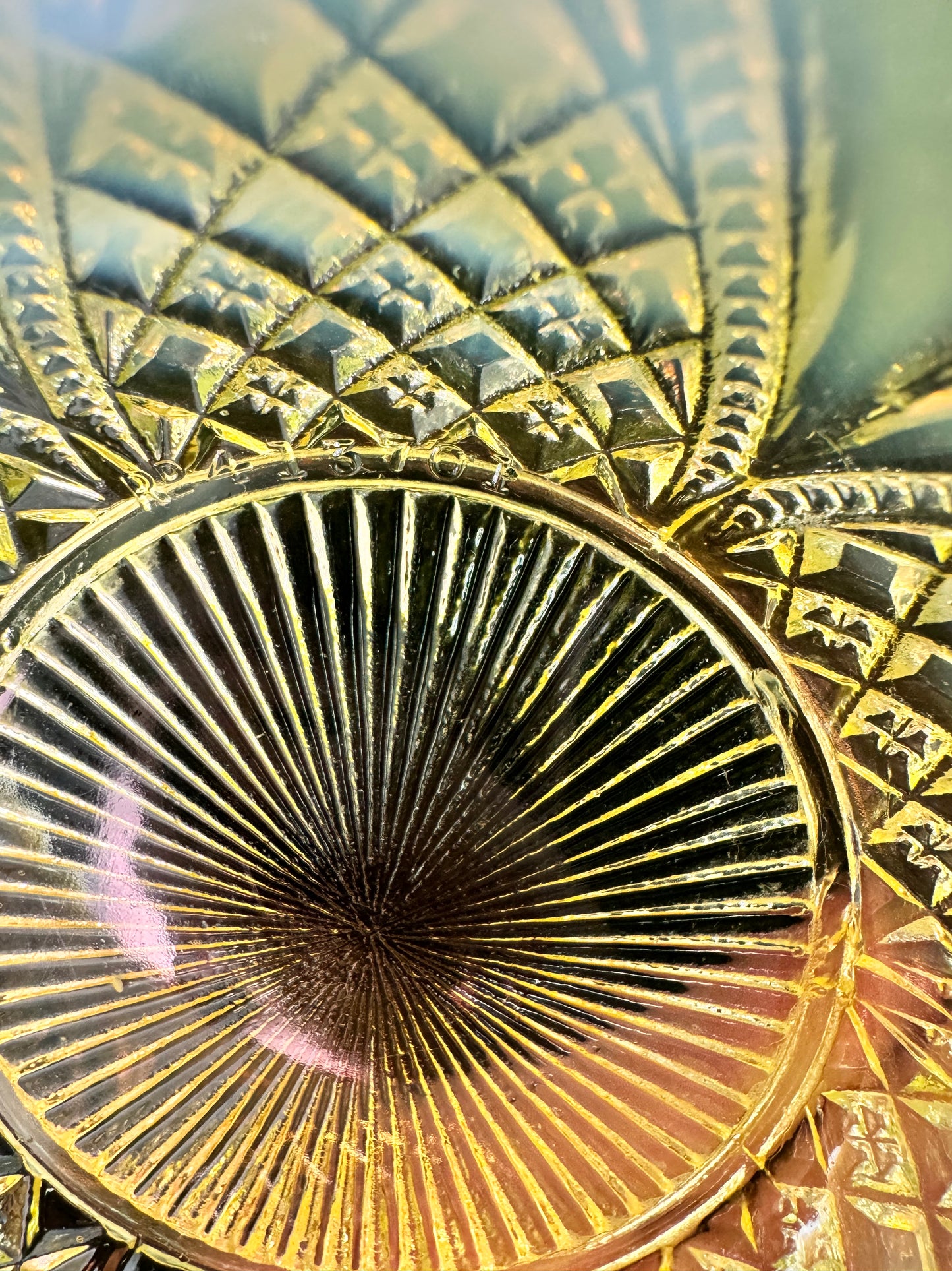 Uranium- Davidson Primrose Pearline “William and Mary” bowl