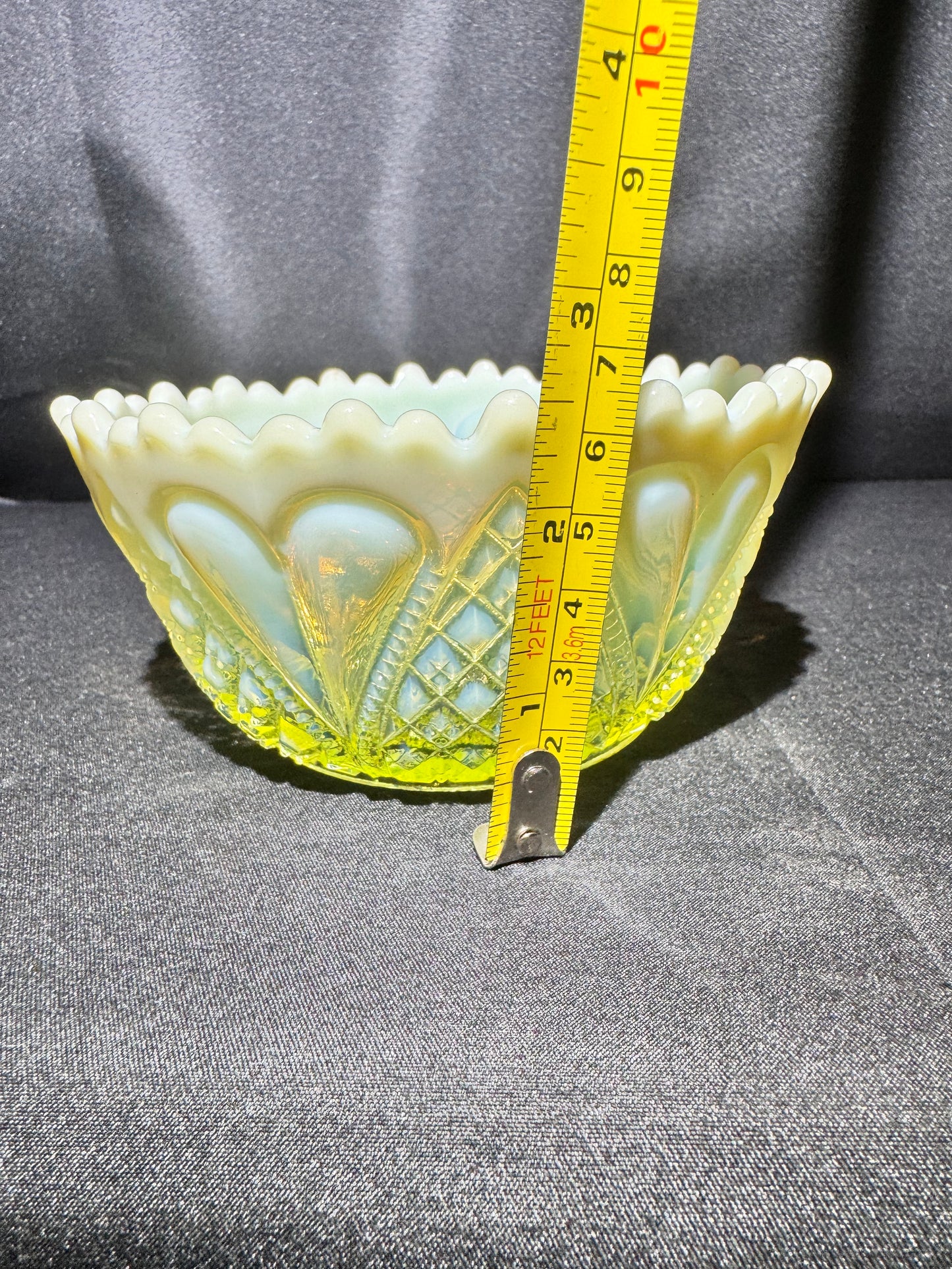 Uranium- Davidson Primrose Pearline “William and Mary” bowl