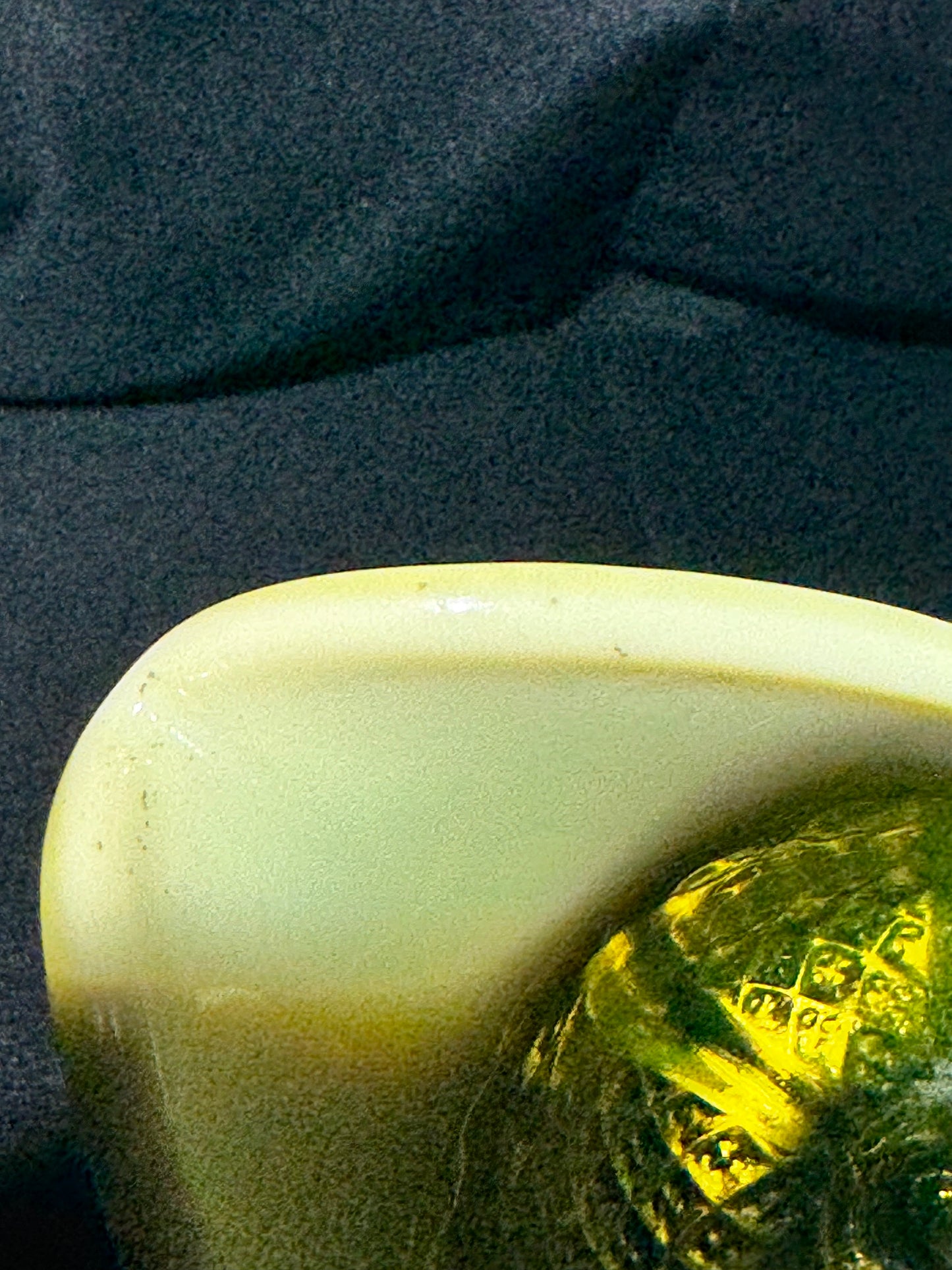 Davidson “Queen’s Crown” Primrose Pearline Uranium Glass Pedestal Creamer RD 320124