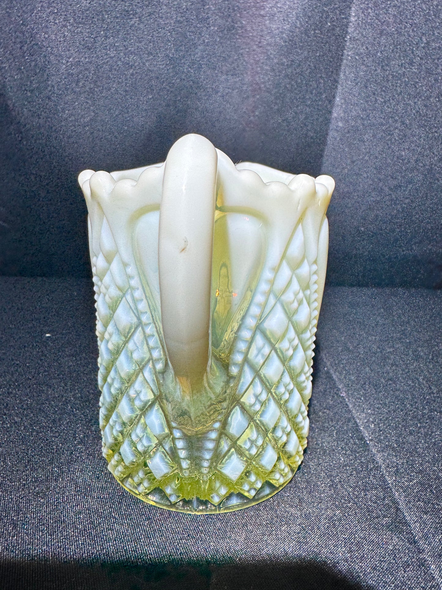 Uranium Davidson “Willam and Mary” Pearline Primrose 3 1/2” Creamer
