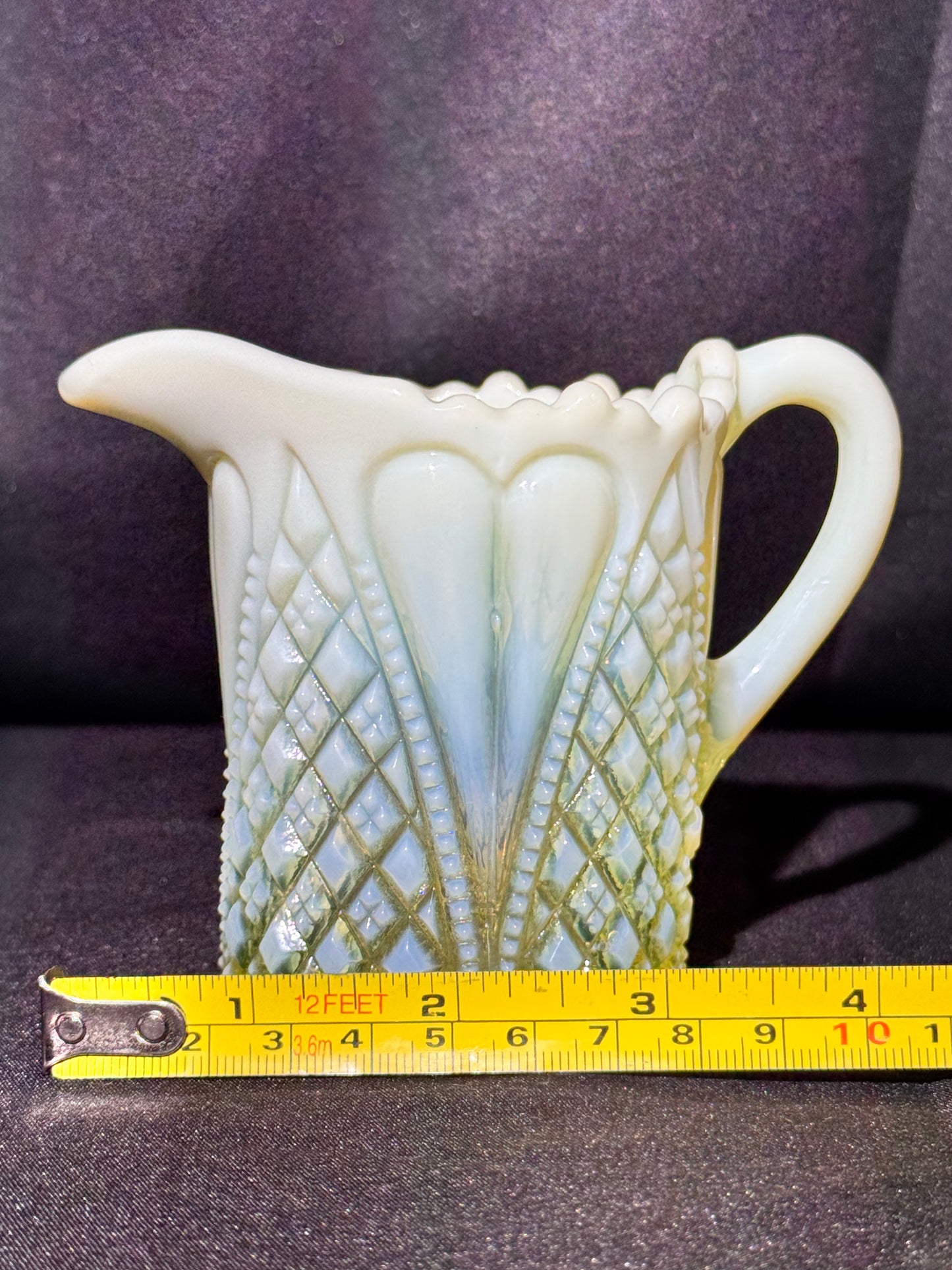 Uranium Davidson “Willam and Mary” Pearline Primrose 3 1/2” Creamer