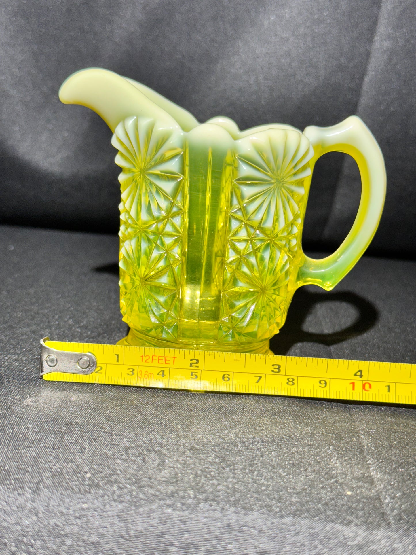 Uranium Davidson “Lady Chippendale” 3 1/2” Creamer RD176366 Primrose Pearline