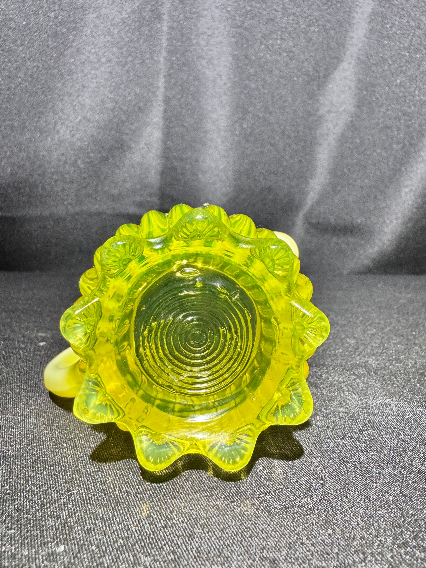 Uranium Davidson Creamer & Sugar Set – “Lady Caroline” Primrose Pearline Collection