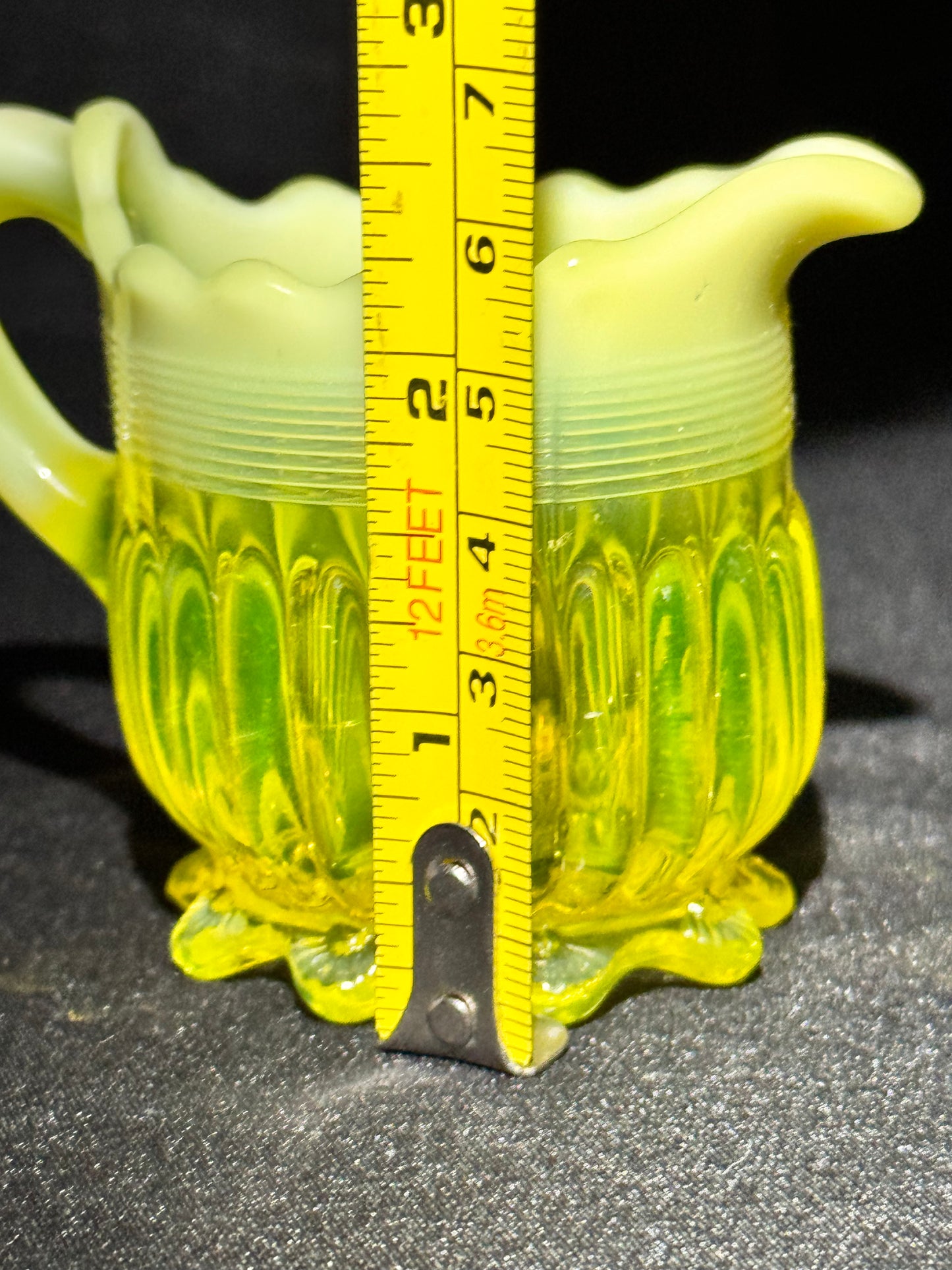 Uranium Davidson Creamer & Sugar Set – “Lady Caroline” Primrose Pearline Collection