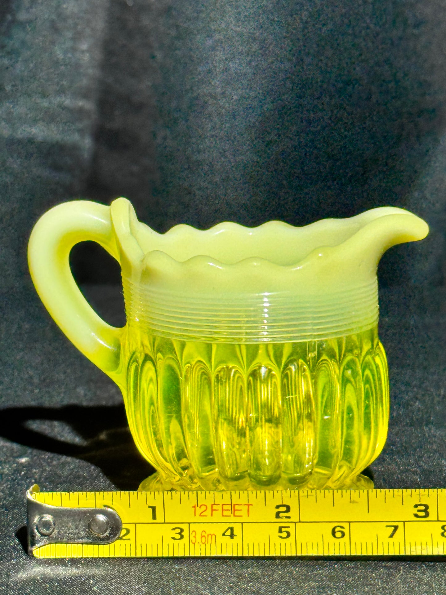 Uranium Davidson Creamer & Sugar Set – “Lady Caroline” Primrose Pearline Collection
