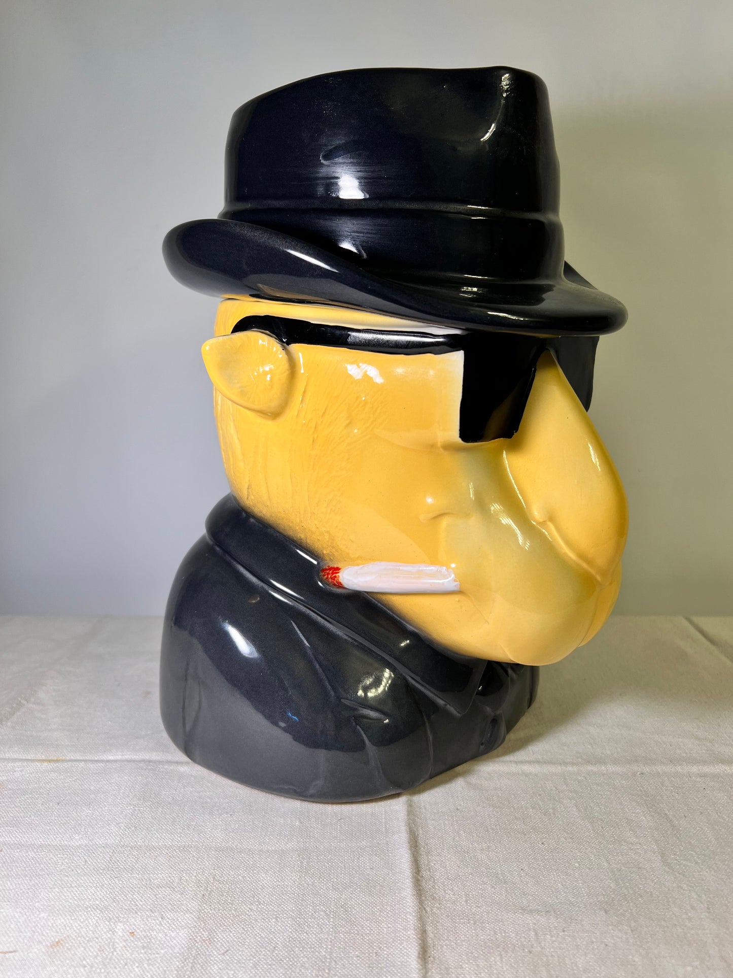 Joe Cool Camel- 11 1/2” Cookie Jar-Black hat and jacket