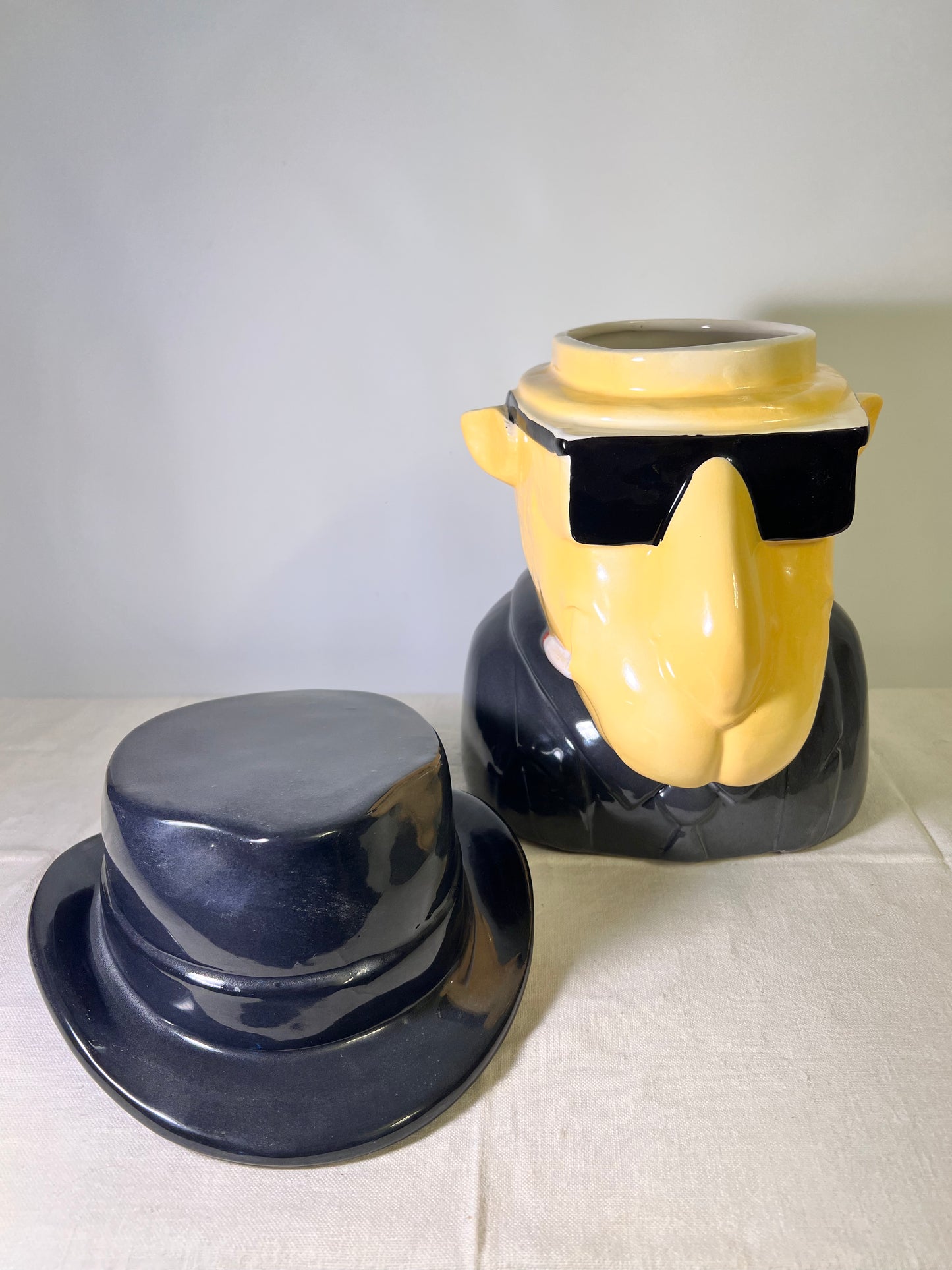 Joe Cool Camel- 11 1/2” Cookie Jar-Black hat and jacket