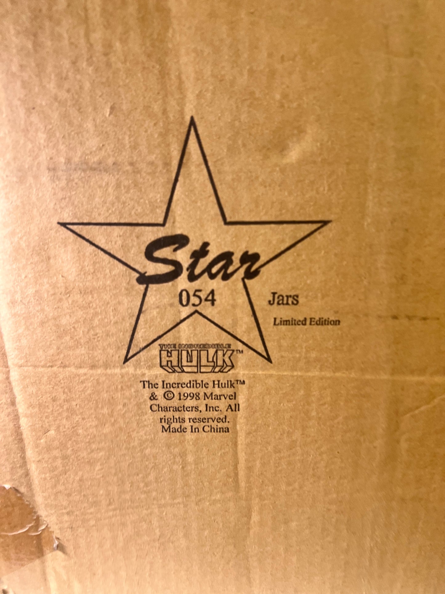 11” Hulk -Ceramic-Cookie Jar- Star- Limited Edition 287/1000- marvel- 1998
