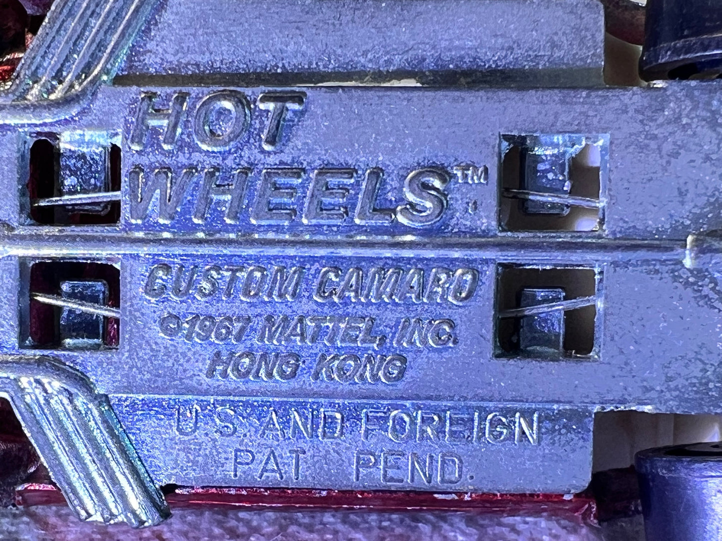 Hot wheels- 1967 - Red line - Custom Camaro - Mattel - US and Foreign- Hong Kong-SUPER RARE