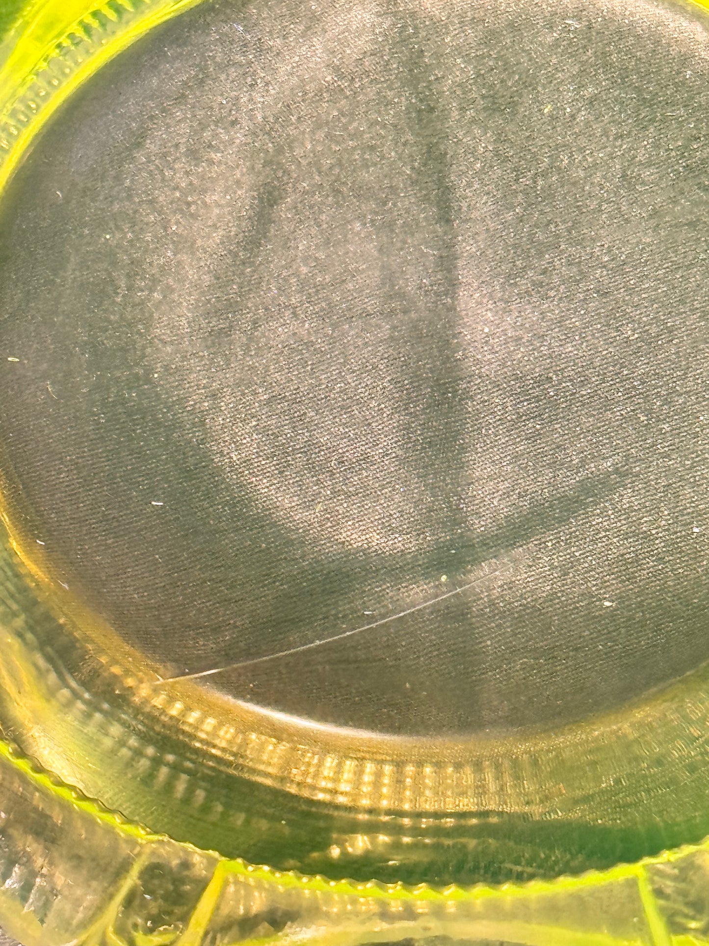 Uranium- Fenton - Cactus - 9.5” Basket- Topaz Opalescent