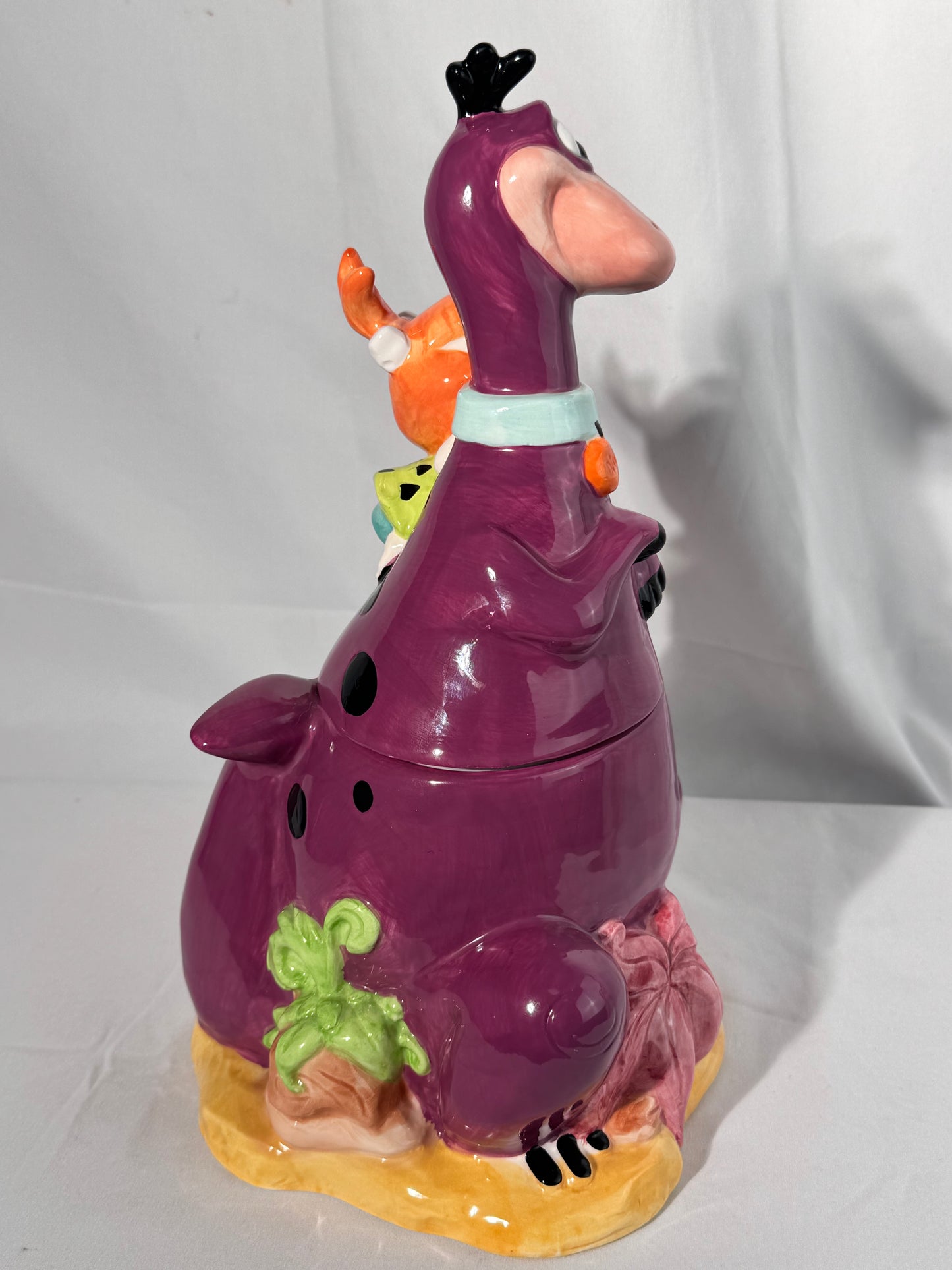 Pebbles and Dino - 12.5” Cookie Jar - Hanna Barbera - Hand painted