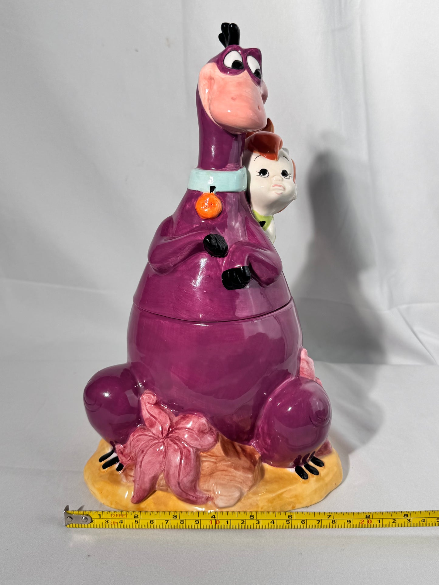 Pebbles and Dino - 12.5” Cookie Jar - Hanna Barbera - Hand painted