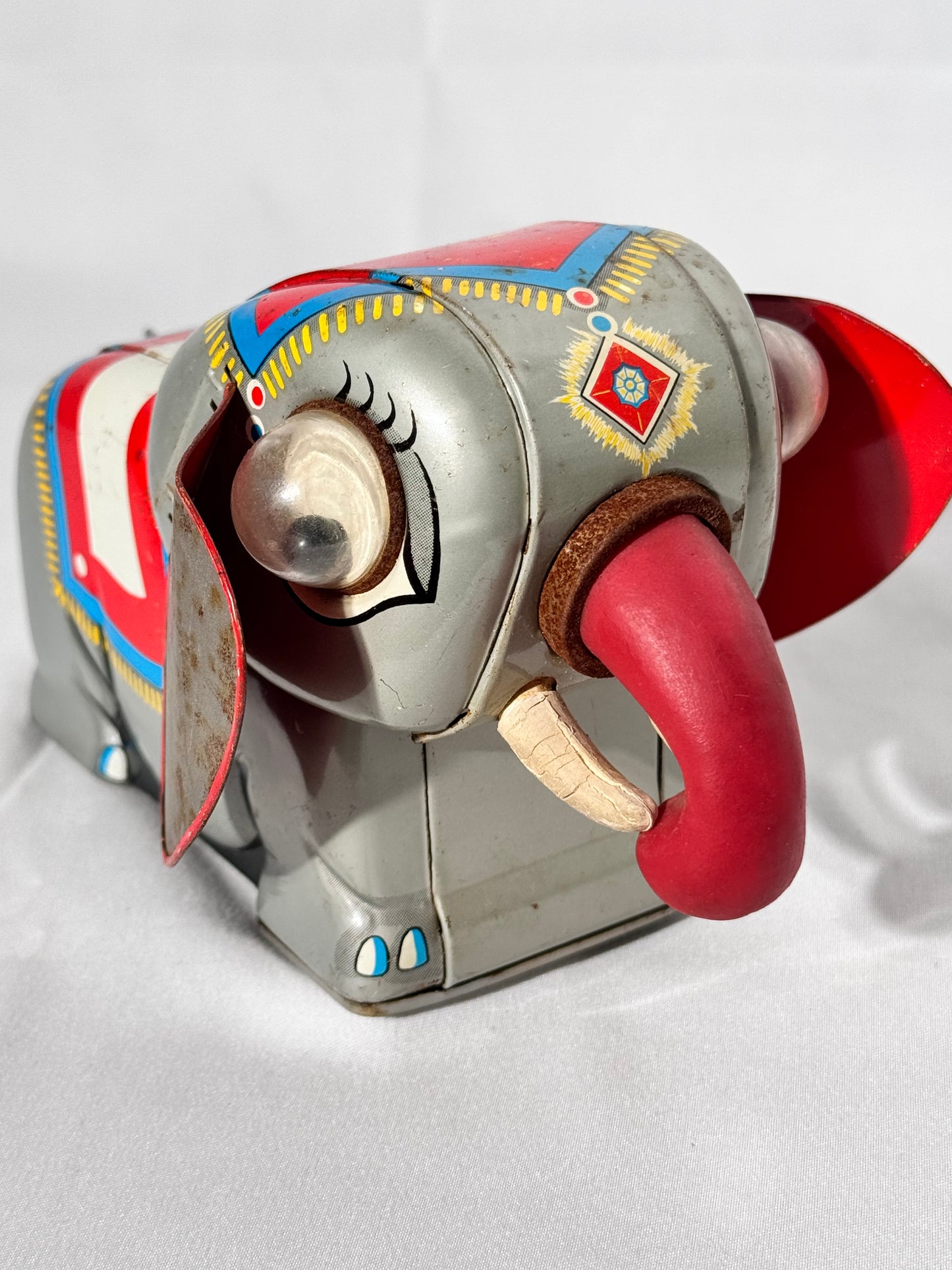 Vintage tin litho toy elephant, 195os - 1960s