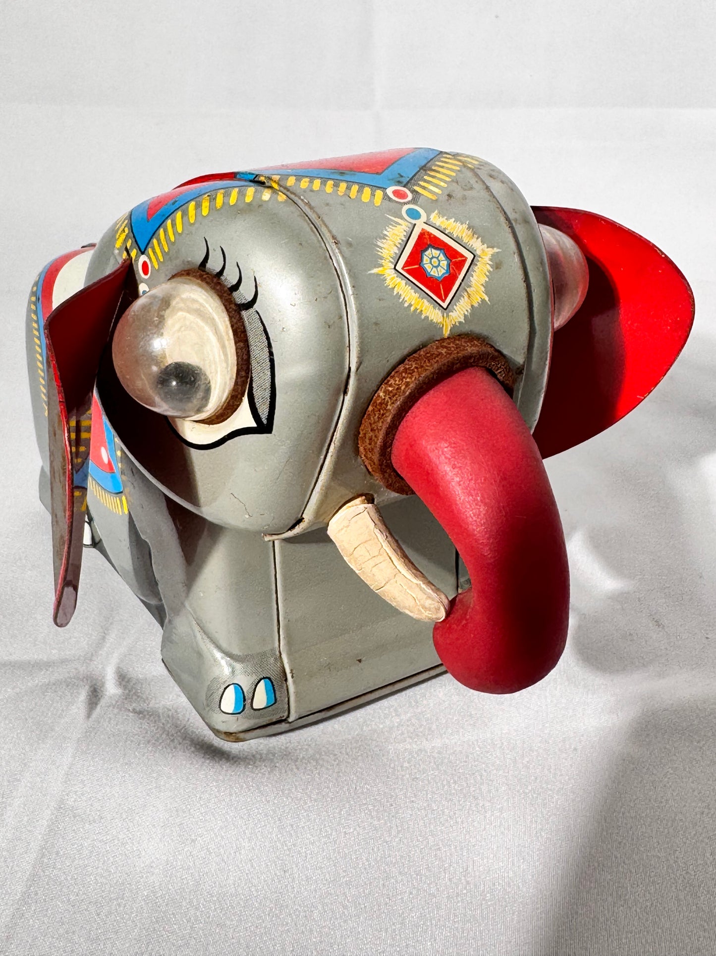 Vintage tin litho toy elephant, 195os - 1960s
