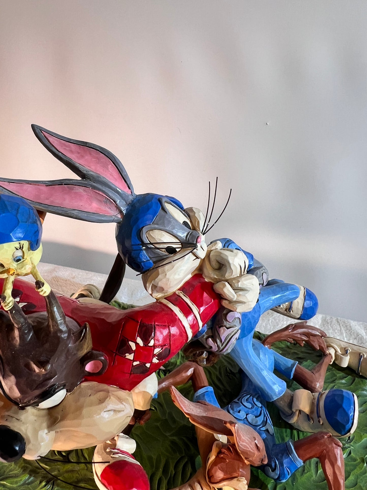 Grid Iron Gridlock - Looney Tunes - Enesco - Taz - Bugs Bunny- Wile E Coyote- Tweety - Football- Warner Brothers-2016 - 7 1/2” figurine