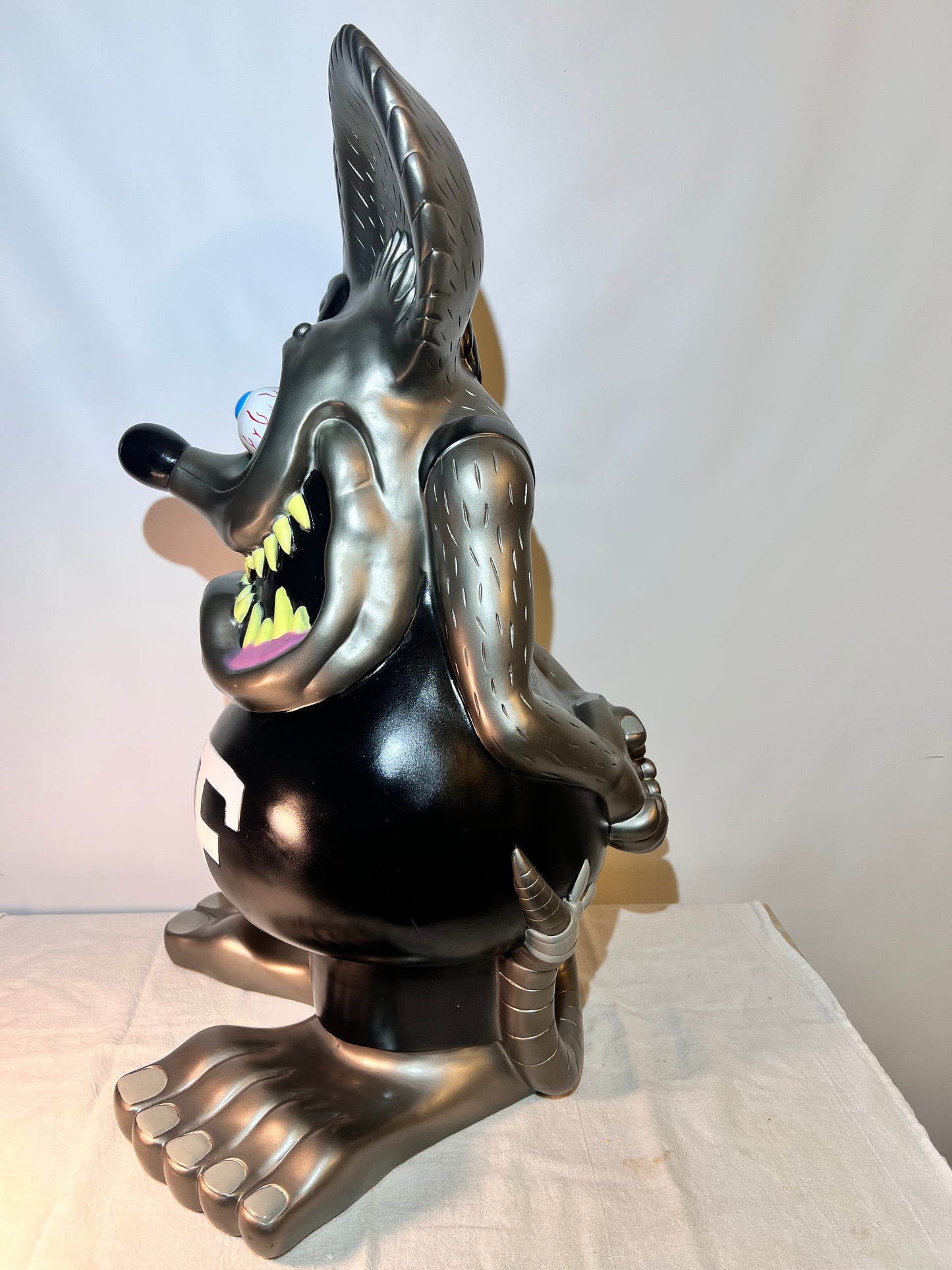 Rat Fink - 24” Bank - 2005 Funko Pop - Ed “Big Daddy” Roth - Black, Silver & white