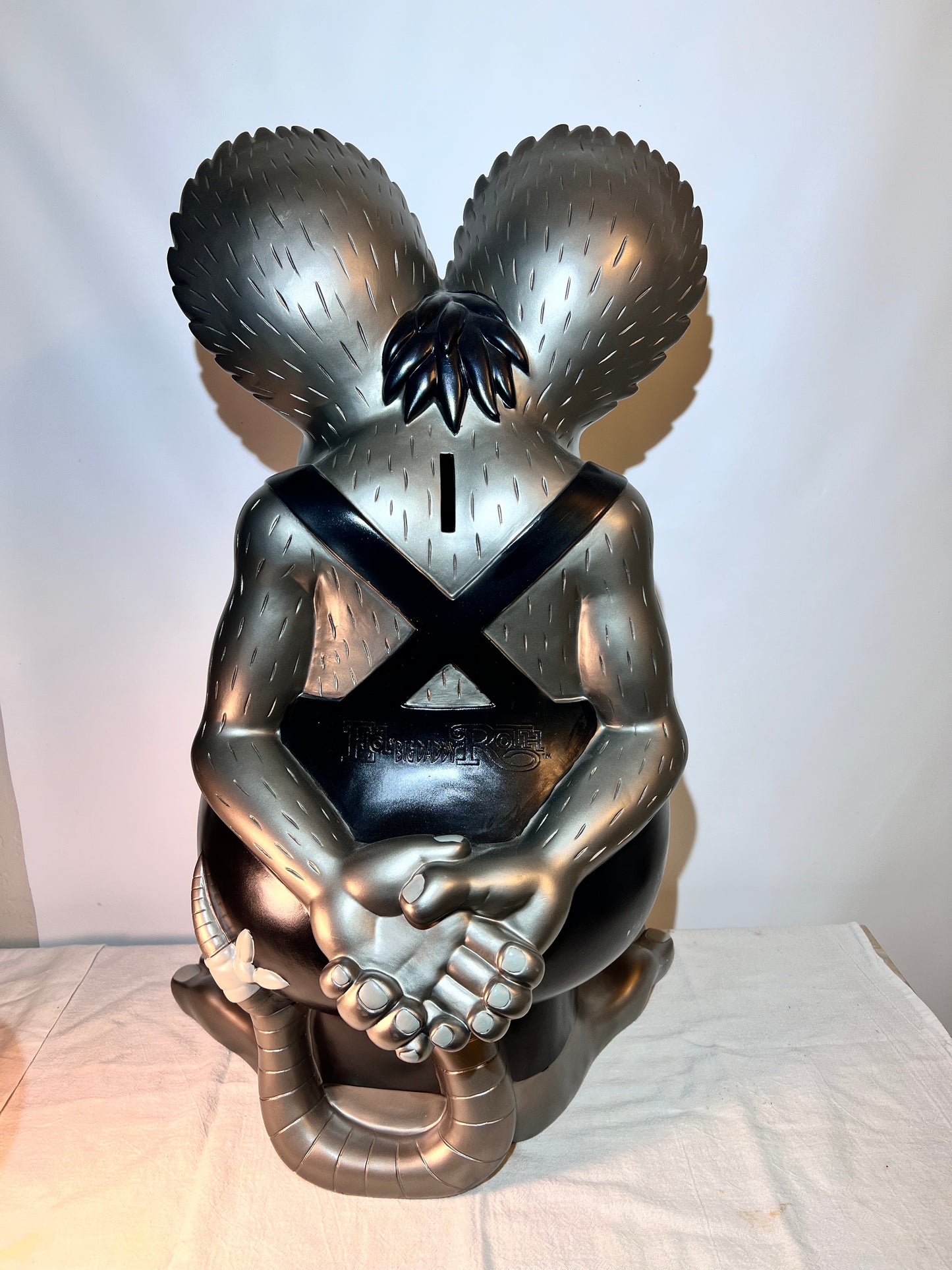 Rat Fink - 24” Bank - 2005 Funko Pop - Ed “Big Daddy” Roth - Black, Silver & white