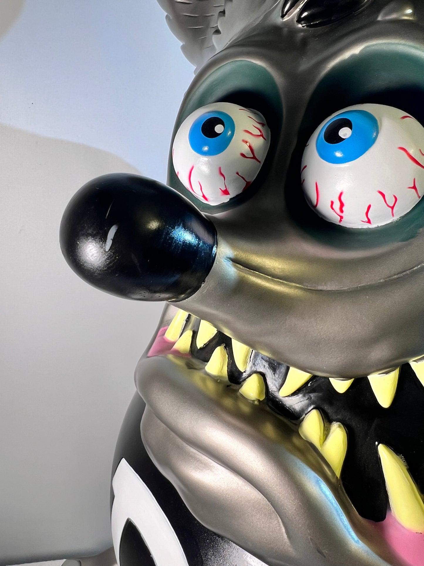 Rat Fink - 24” Bank - 2005 Funko Pop - Ed “Big Daddy” Roth - Black, Silver & white