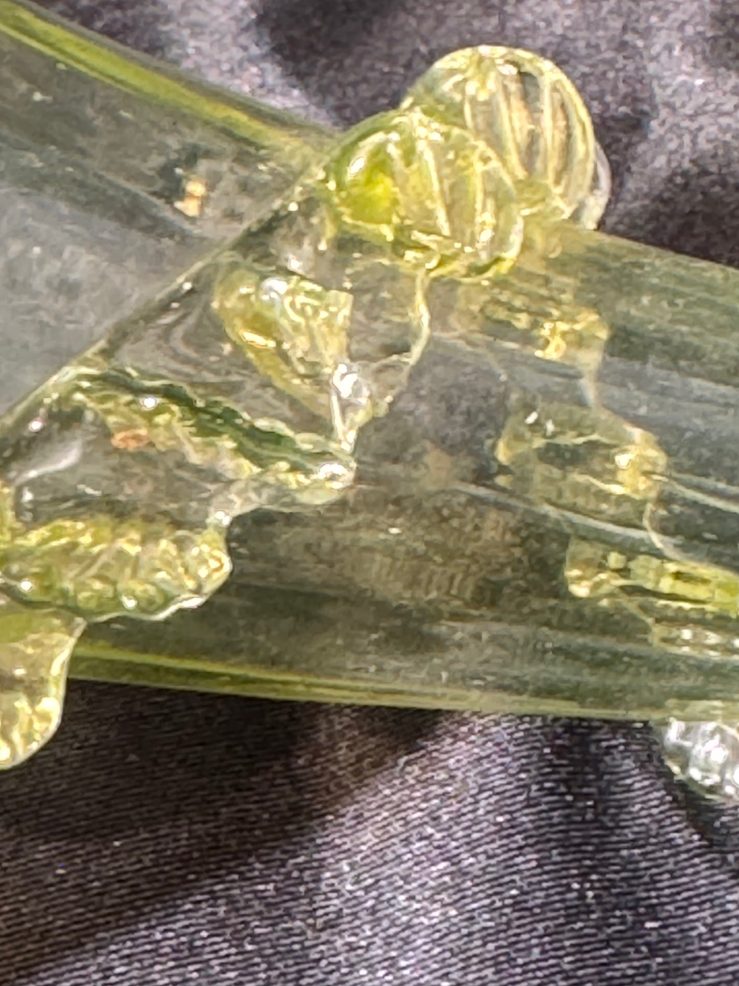 Uranium-Victorian Epergne Tulip horns - set of 4 - Vaseline opalescent