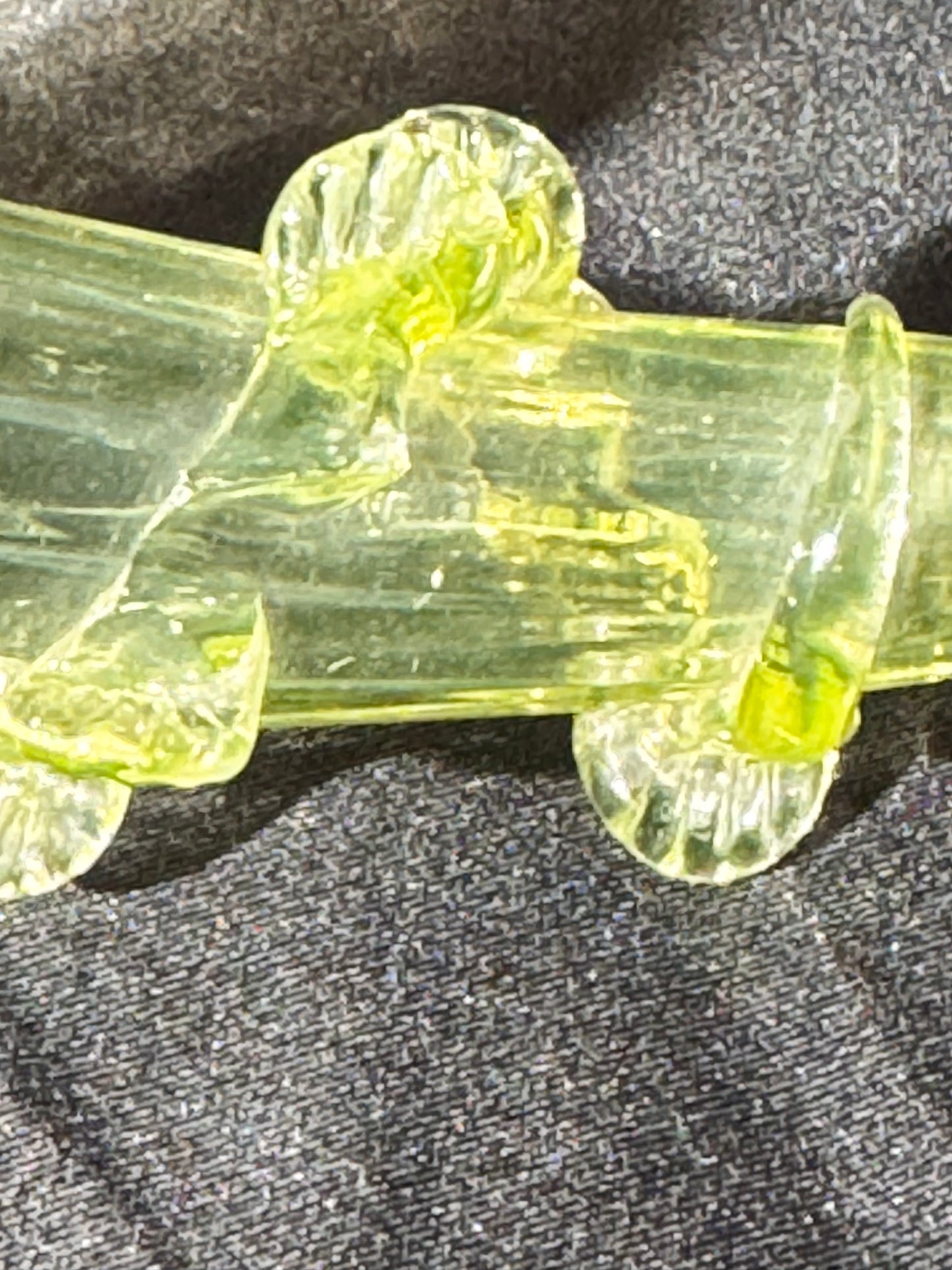 Uranium-Victorian Epergne Tulip horns - set of 4 - Vaseline opalescent