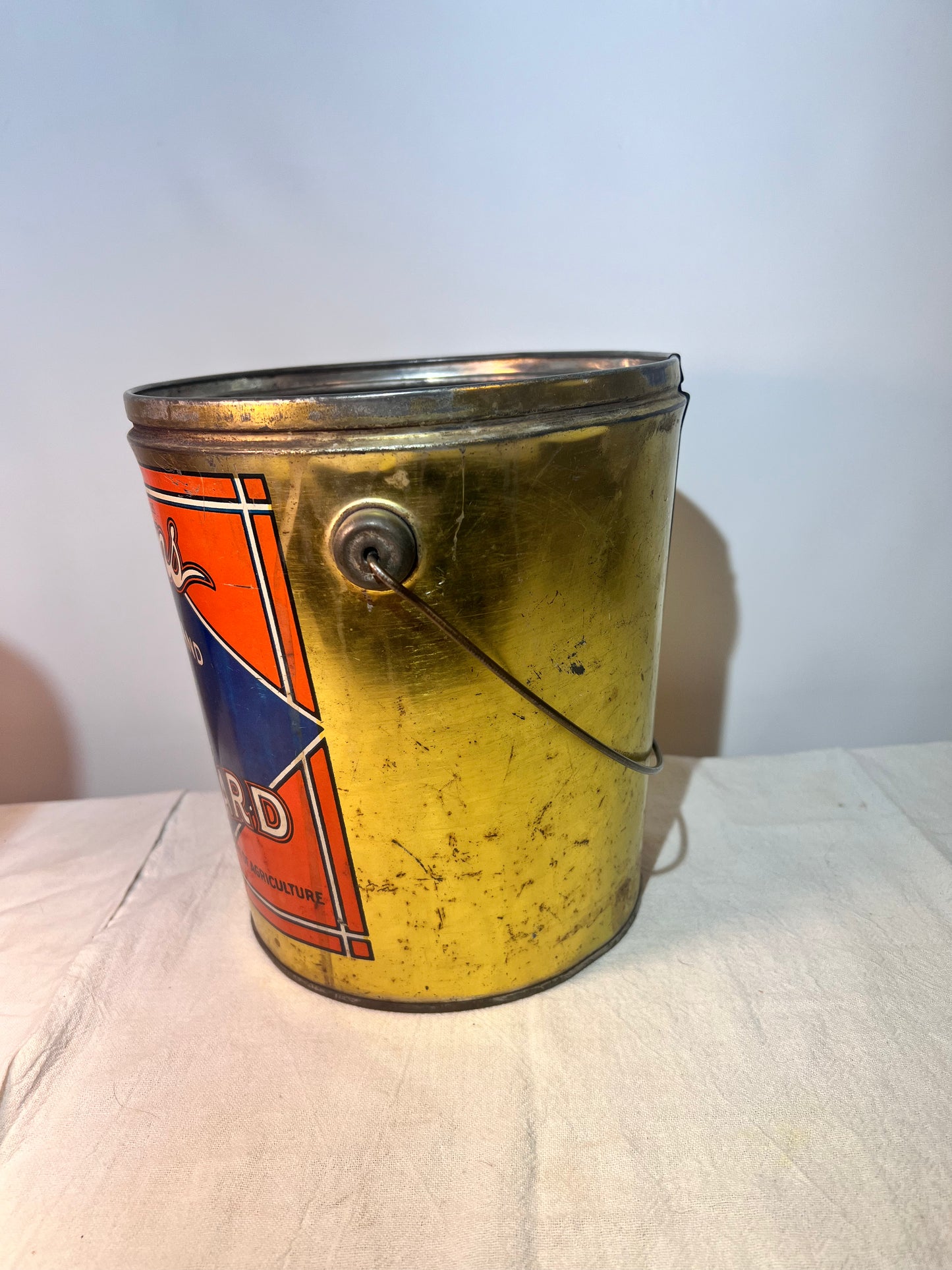 Antique - 8” tin - Carstens - Pure Lard - Washington Brand - US. Inspected and Passed by Department of Agriculture- established 224B
