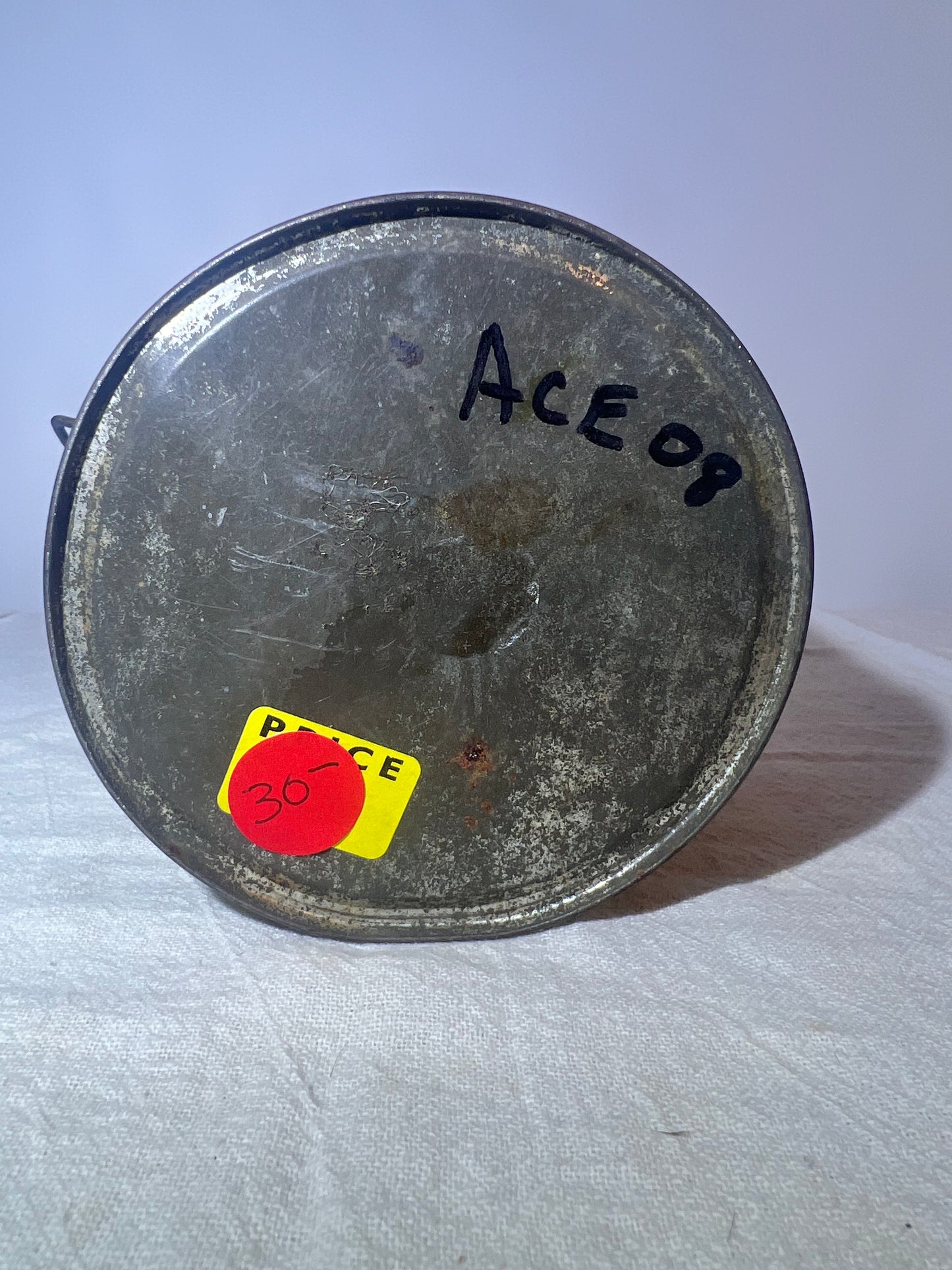 Vintage 4 1/2” tall Tin - Carstens Pure Lard - Washington Brand- Ace 08