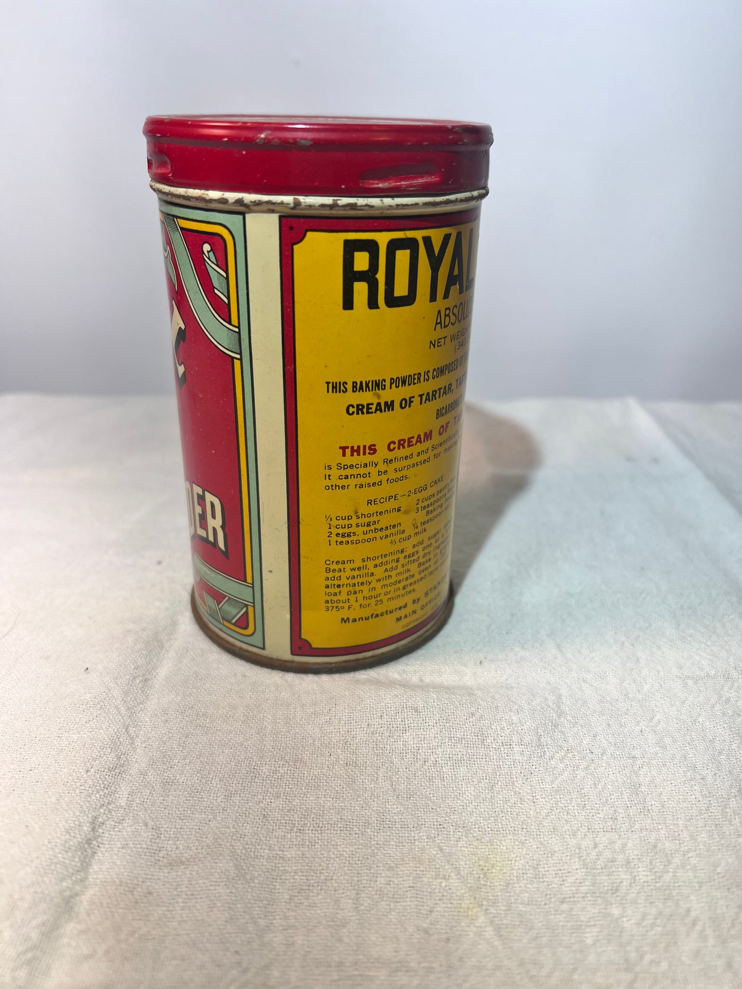 Royal - Baking Powder (empty) - antique 5” tall Tin
