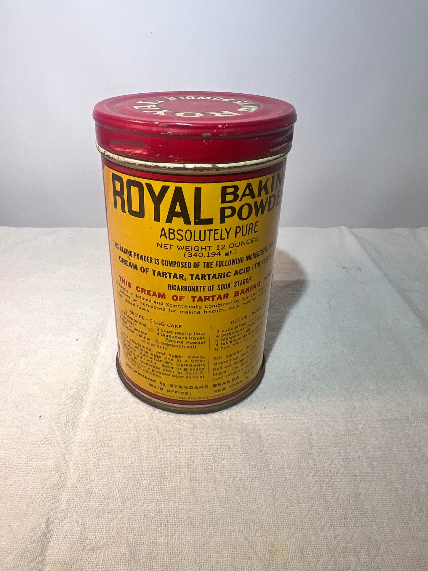 Royal - Baking Powder (empty) - antique 5” tall Tin