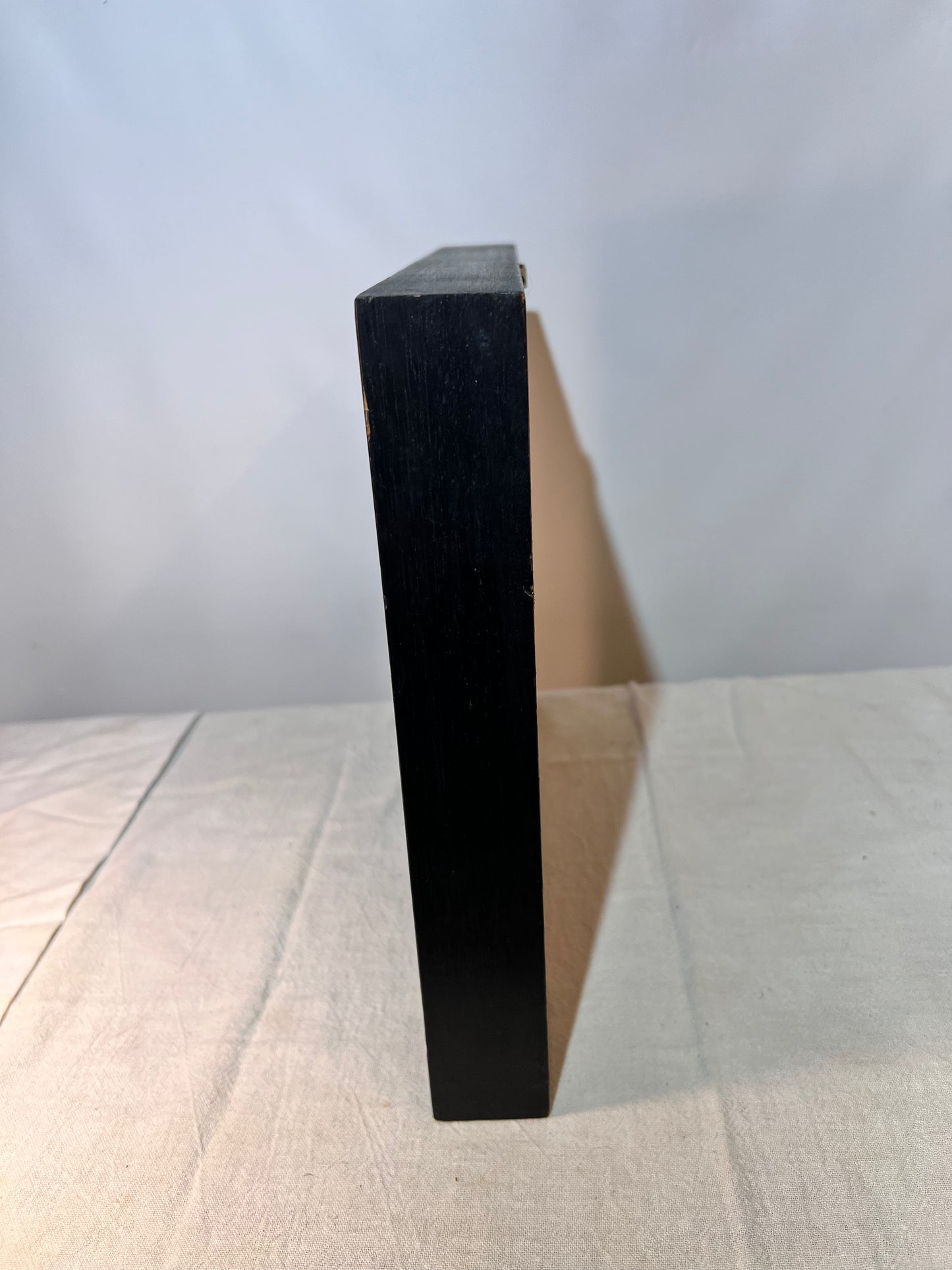 3D - Chinese - Wood carving picture- Black velvet background - Black wood frame - picture frame dimensions 12 1/2“ x 10 1/2“ X 1 1/2”