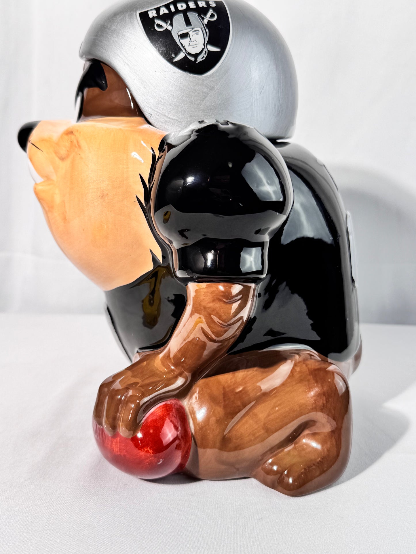 Team NFL - Taz - Raiders- Cookie Jar - 1994- Warner Brothers- Looney Tunes