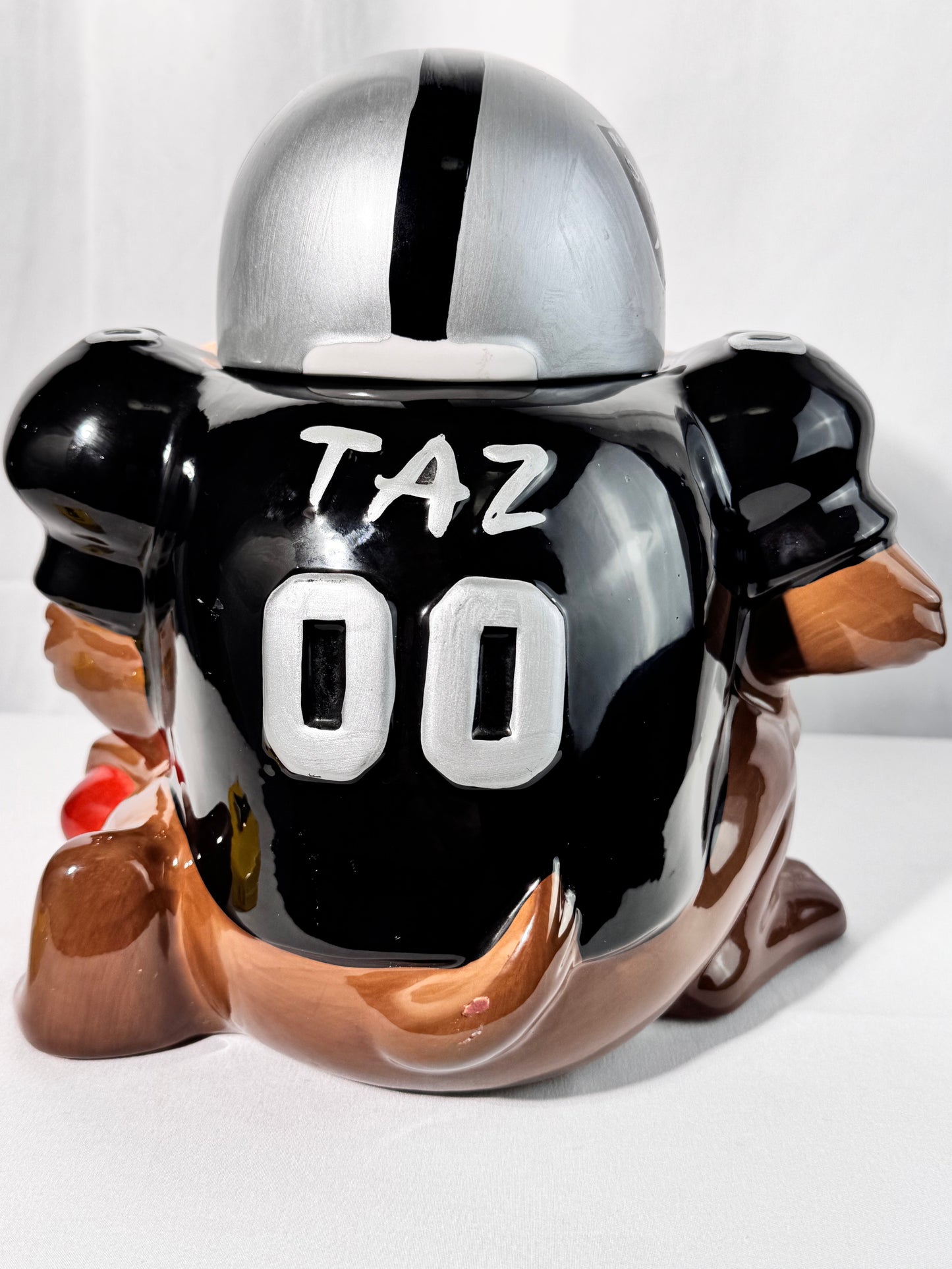 Team NFL - Taz - Raiders- Cookie Jar - 1994- Warner Brothers- Looney Tunes