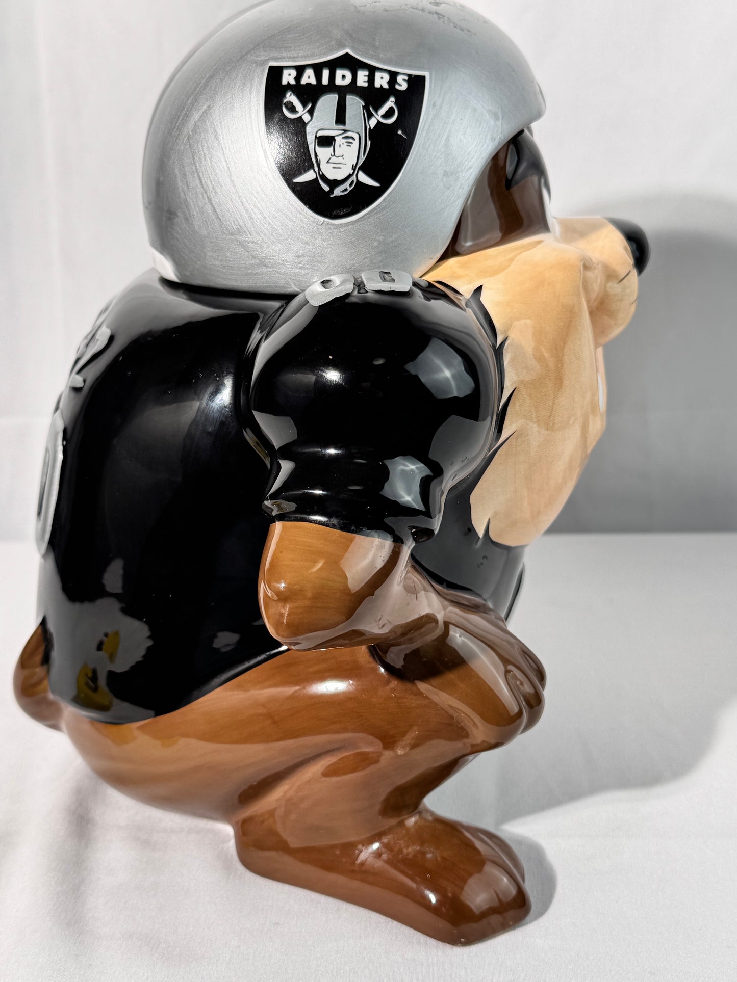 Team NFL - Taz - Raiders- Cookie Jar - 1994- Warner Brothers- Looney Tunes