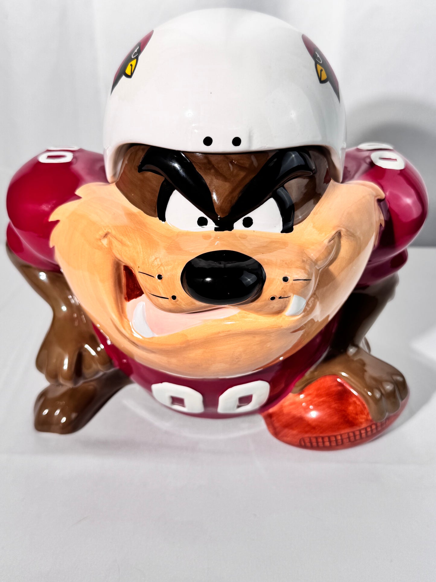 Team NFL - Taz - Cardinals - Cookie Jar - 1994- Warner Brothers- Looney Tunes
