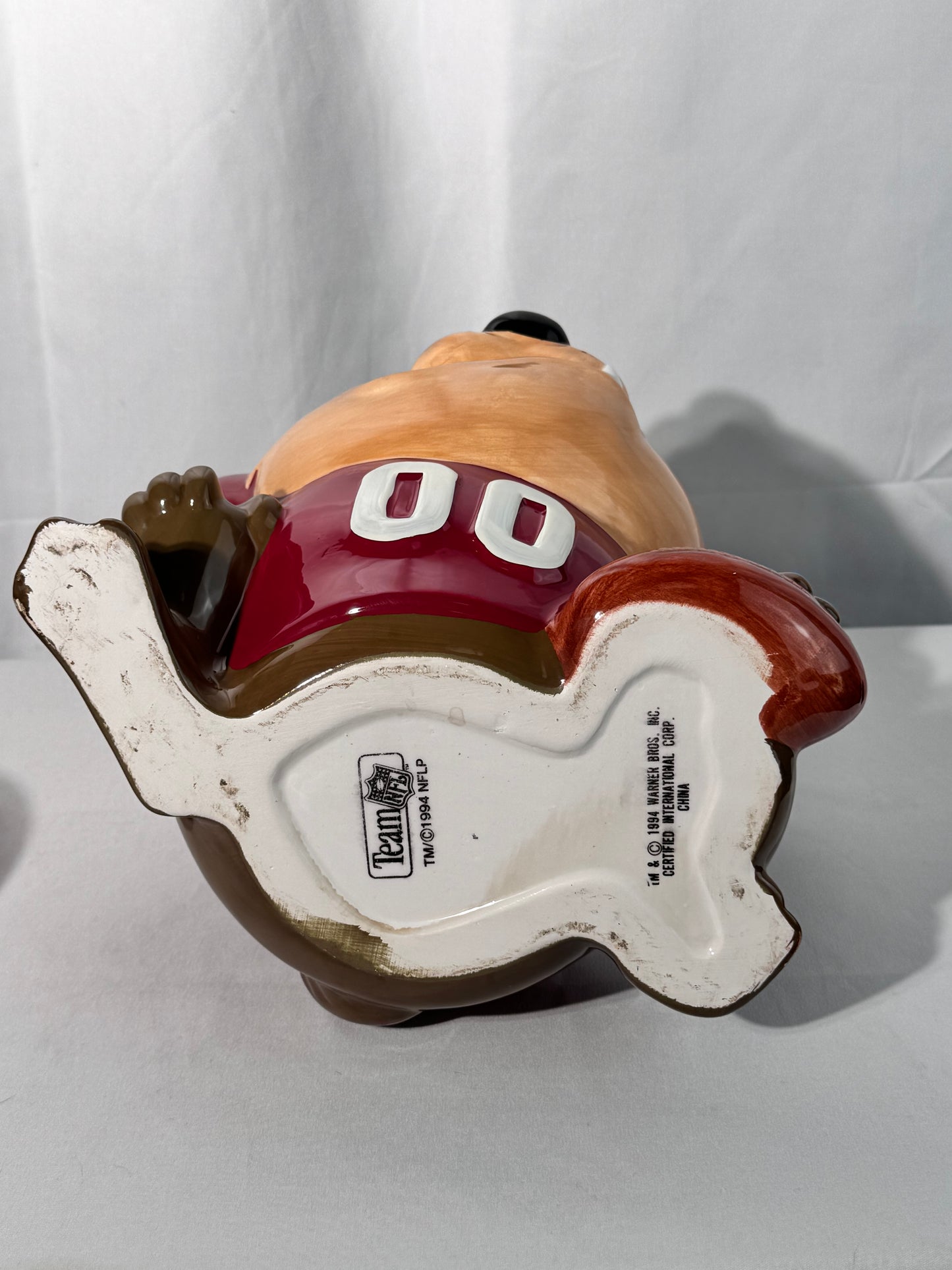 Team NFL - Taz - Cardinals - Cookie Jar - 1994- Warner Brothers- Looney Tunes
