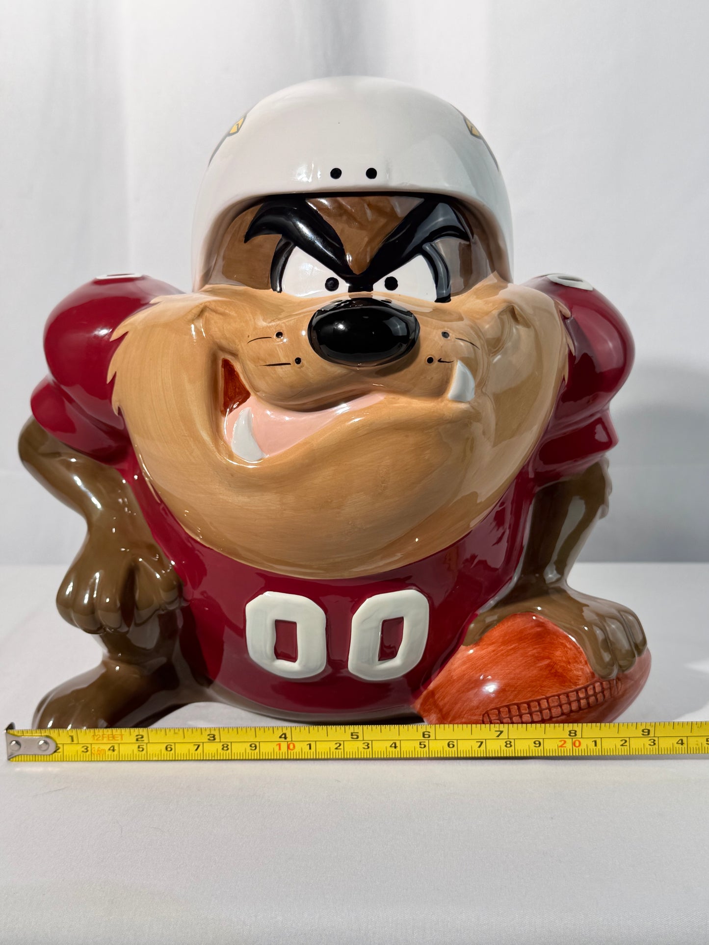 Team NFL - Taz - Cardinals - Cookie Jar - 1994- Warner Brothers- Looney Tunes