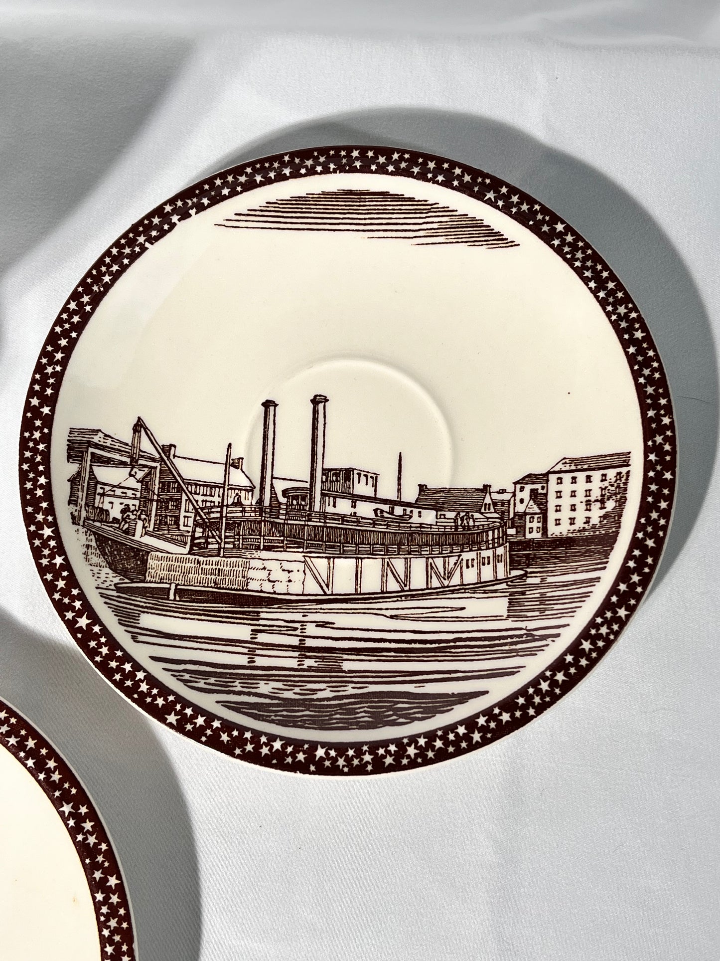 “Our America” Rockwell Kent Vernon Kilns- Mississippi River - set of 5 - 6 1/2” tea plates