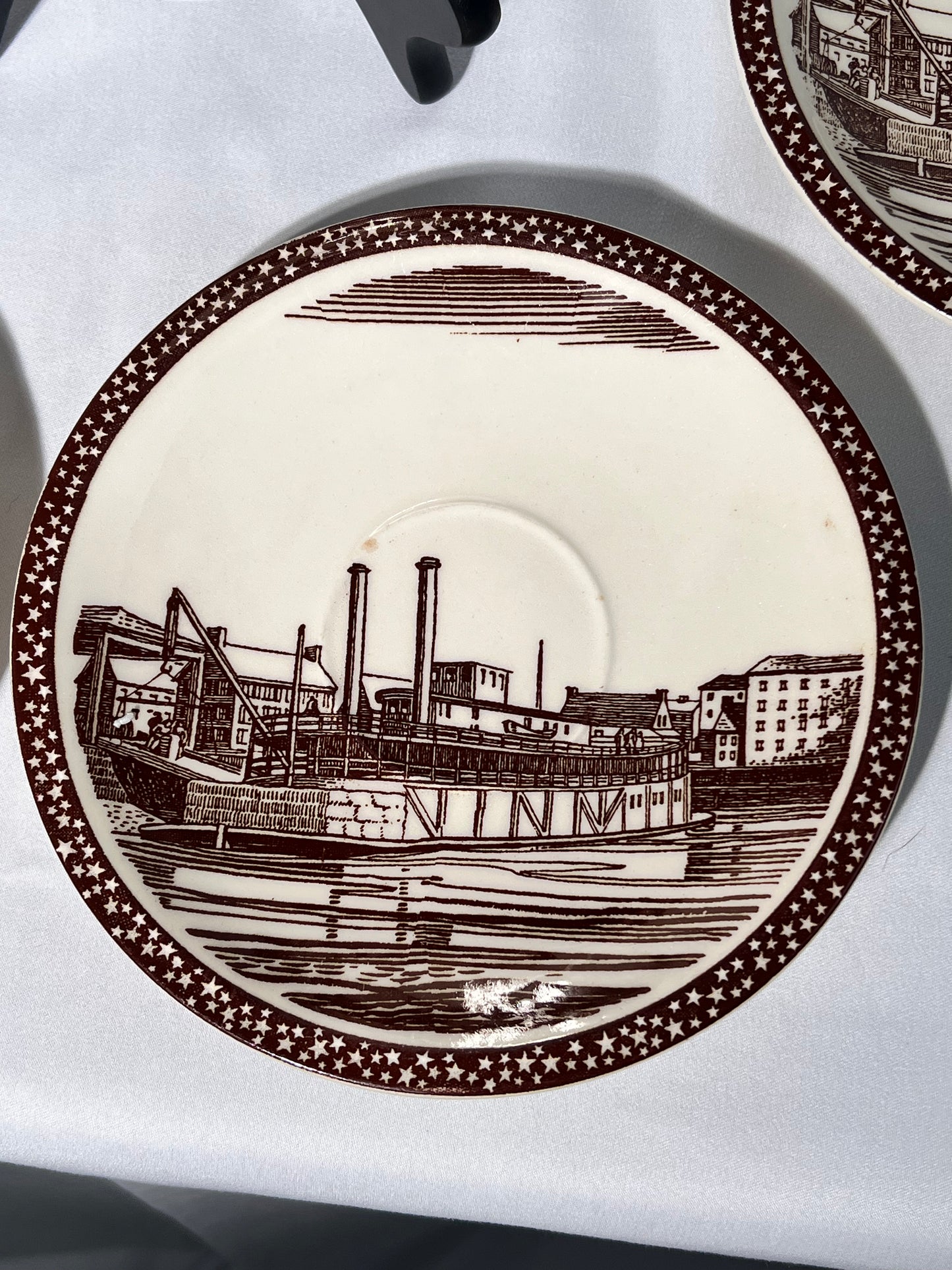 “Our America” Rockwell Kent Vernon Kilns- Mississippi River - set of 5 - 6 1/2” tea plates