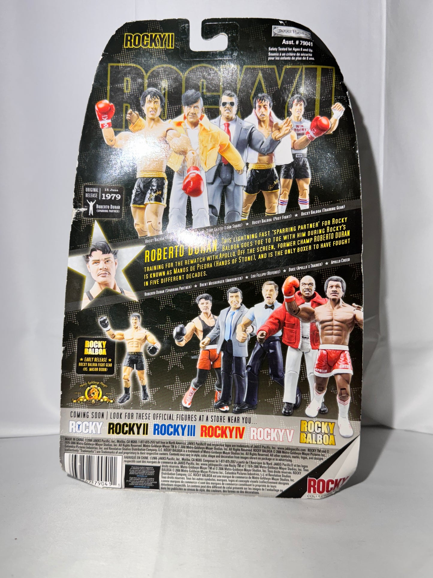 Roberto Durán Rocky II Sparring Partner Action Figure – Jakks Pacific 2006 – Rare Collectible – New in Box