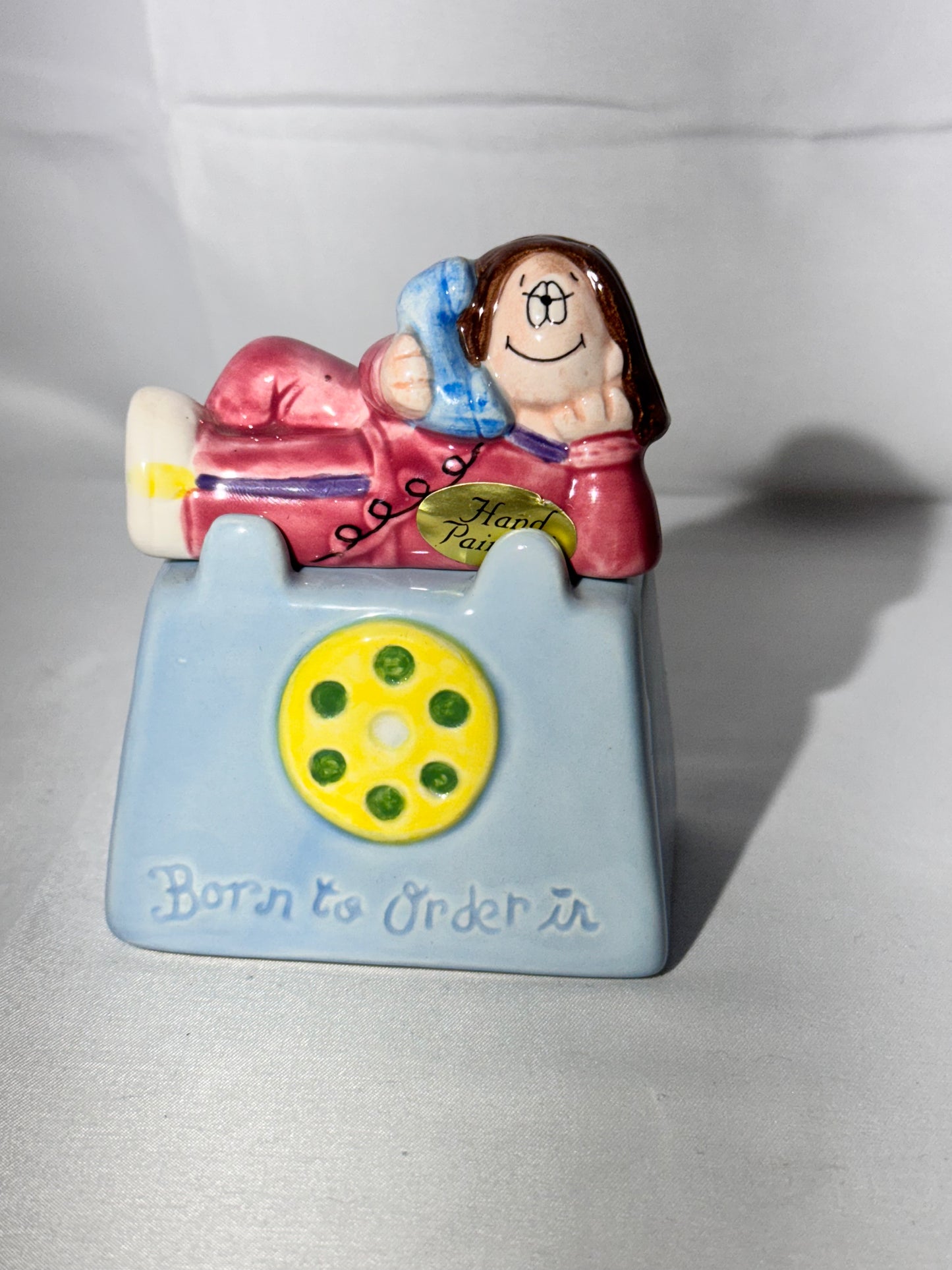 Cathy Buiewite - Salt and Pepper shakers - Papel - Hand painted- made in Sri Lanka- “Born to order in”