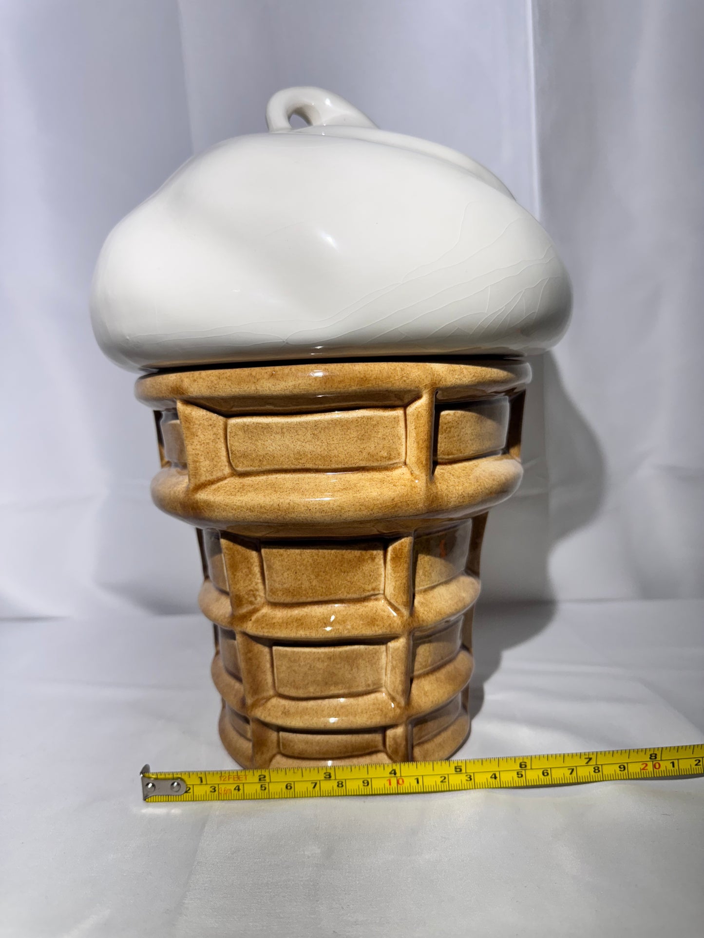 Ice cream cone- 12” Cookie Jar - 1960s-1970s