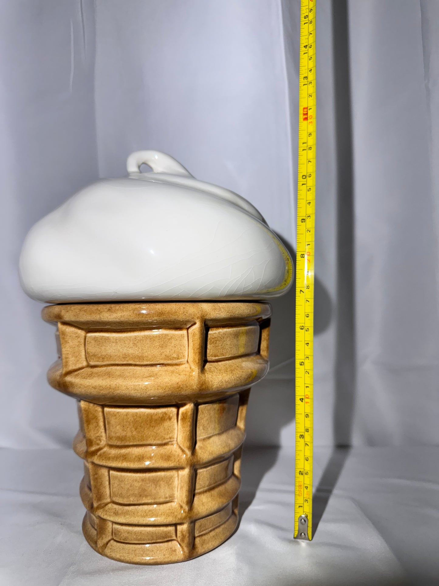 Ice cream cone- 12” Cookie Jar - 1960s-1970s