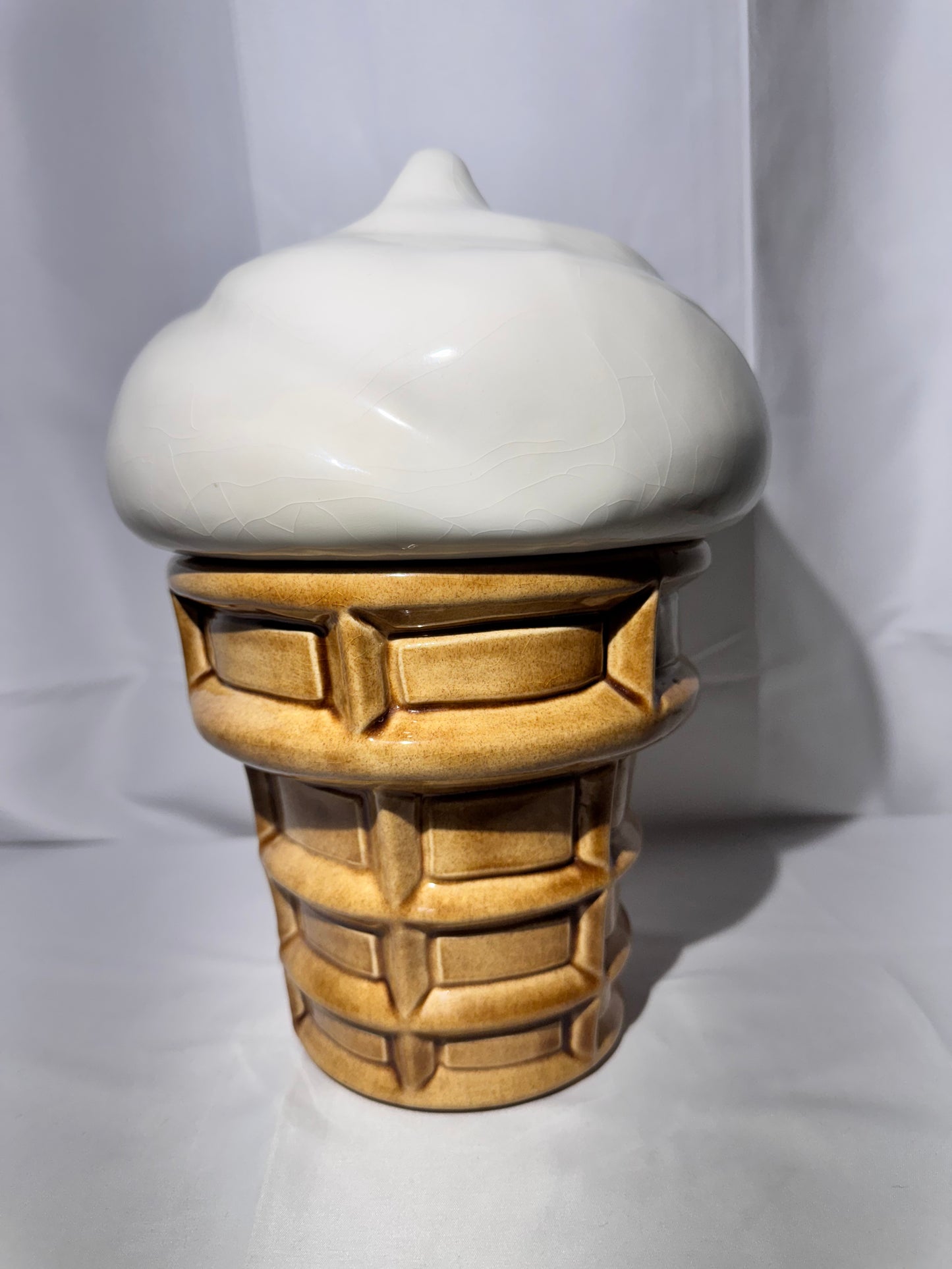 Ice cream cone- 12” Cookie Jar - 1960s-1970s
