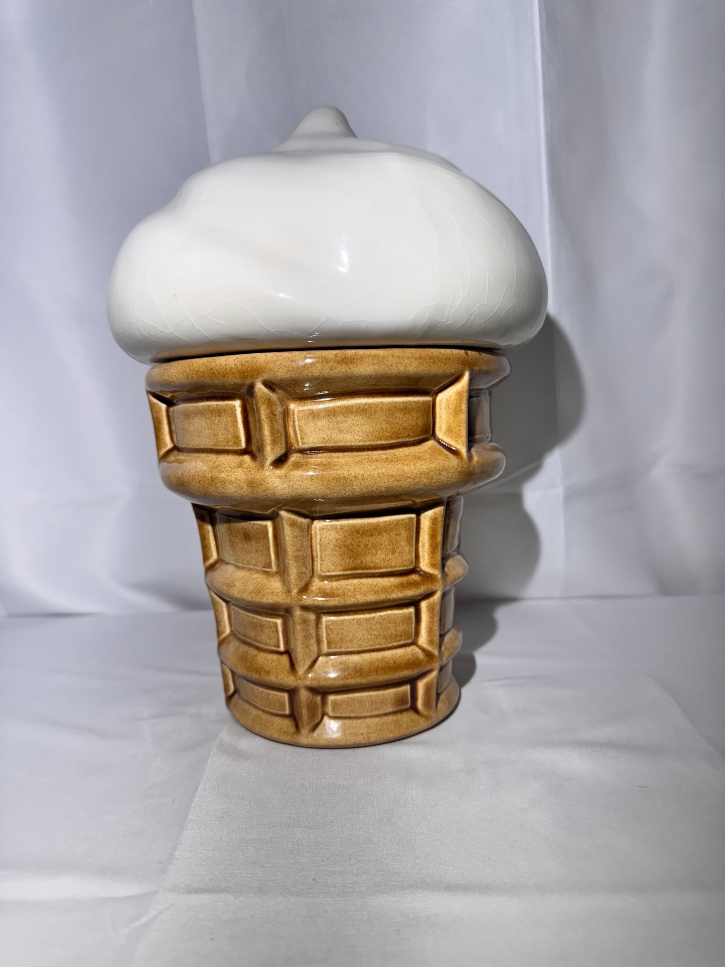 Ice cream cone- 12” Cookie Jar - 1960s-1970s